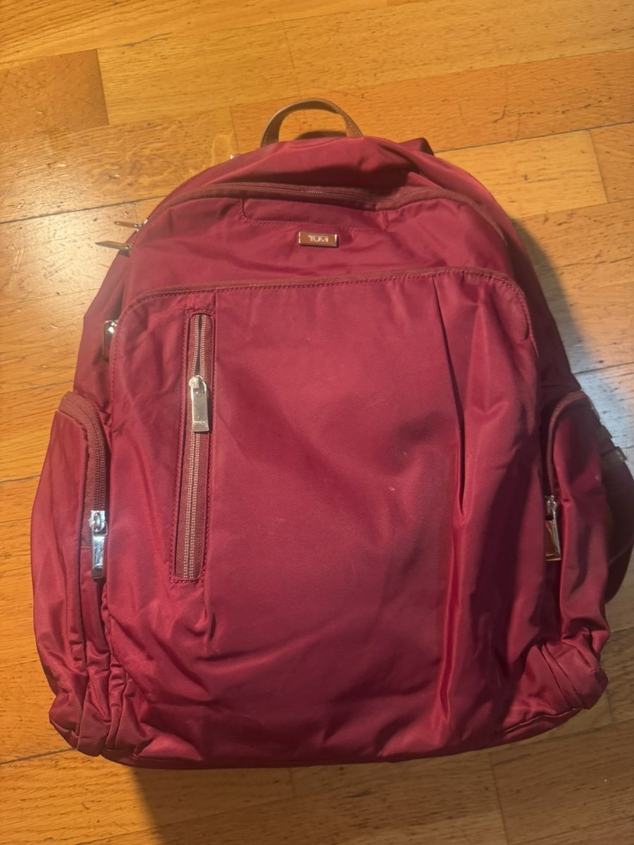 Tumi TUMI Voyageur Red Nylon Backpack / Laptop Travel Bag Size ONE SIZE - 1 Thumbnail