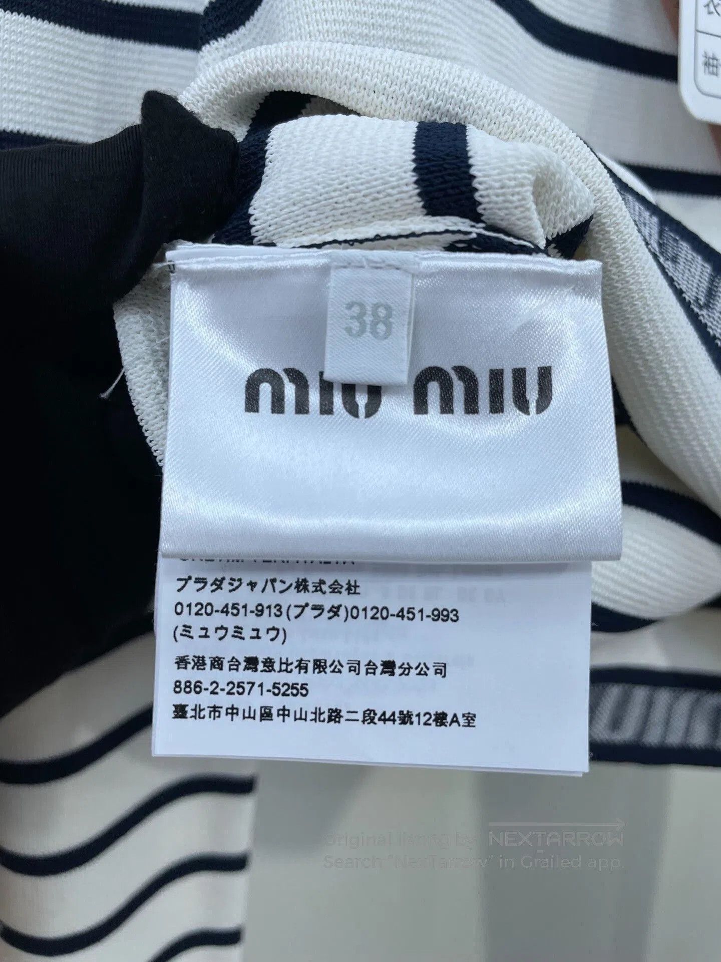 Miu Miu Miu Miu Striped Short Letter Knit. Size S / US 4 / IT 40 - 9 Thumbnail