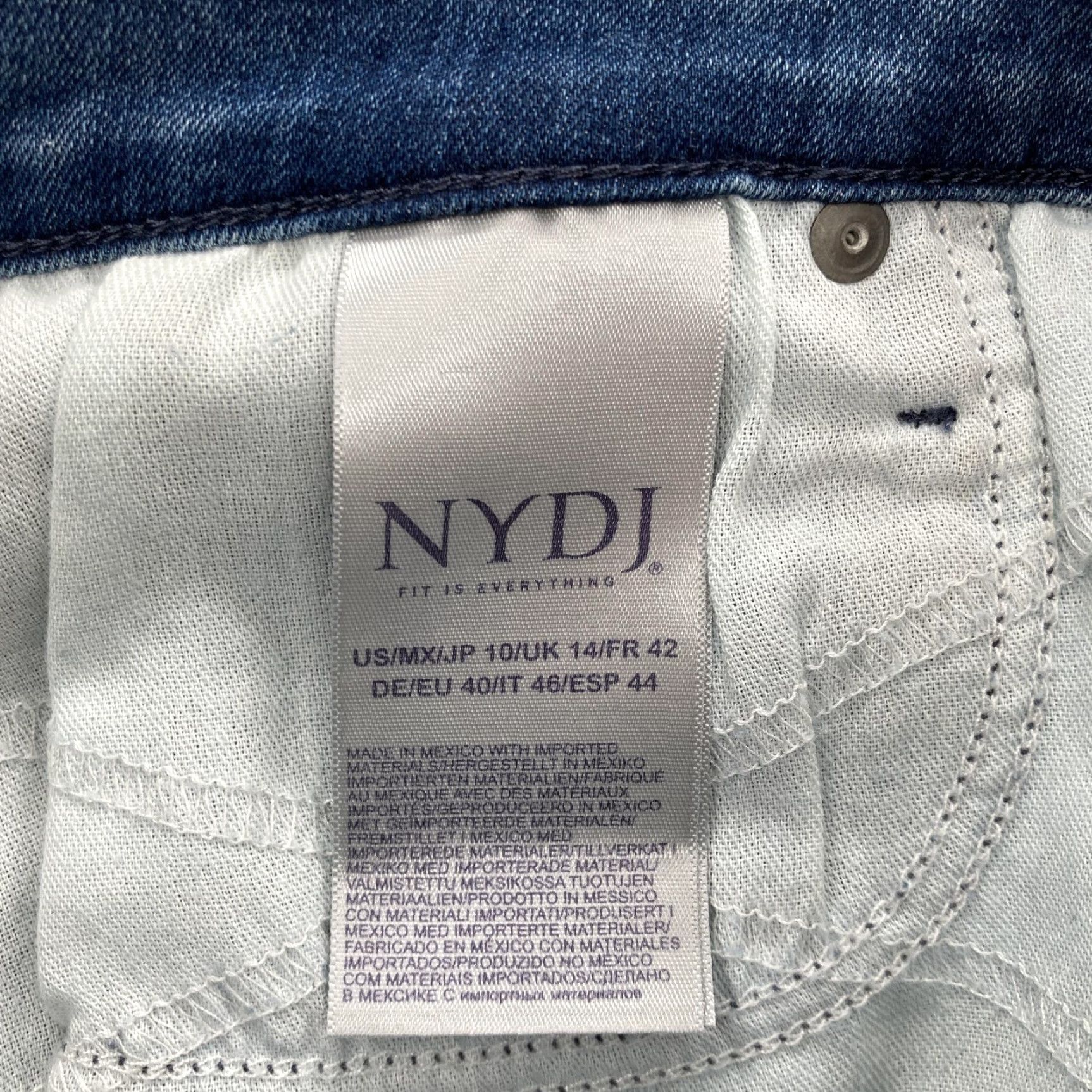 NYDJ NYDJ Jeans Womens 10 Barbara Bootcut Lift Tuck Stretch Denim Mid Rise Blue Bootcut Jeans Womens 10 NYDJ Barbara Bootcut Size 32" / US 10 / IT 46 - 5 Thumbnail