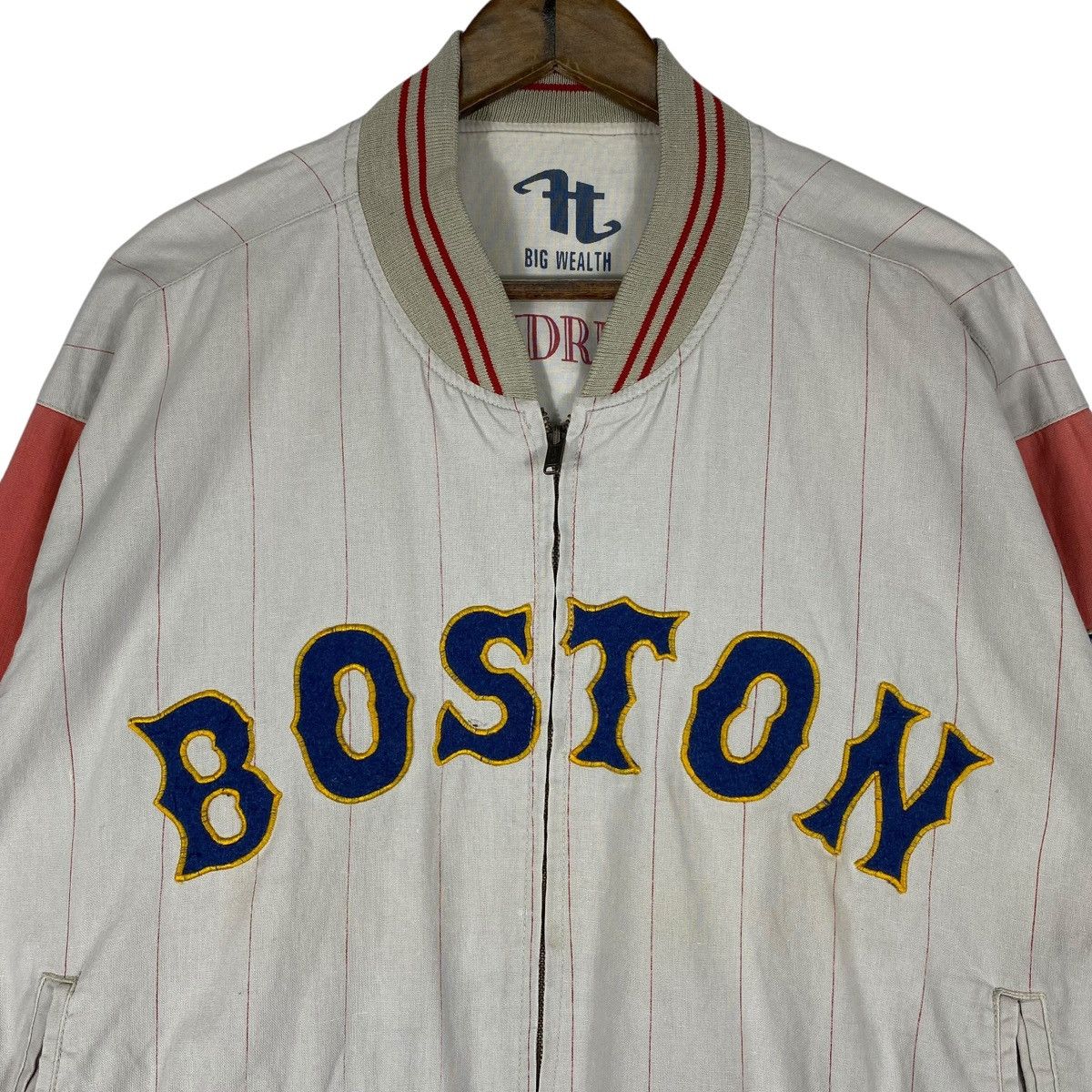 MLB Vintage 90s Boston Red Sox Reversible Bomber Jacket Size US S / EU 44-46 / 1 - 4 Thumbnail
