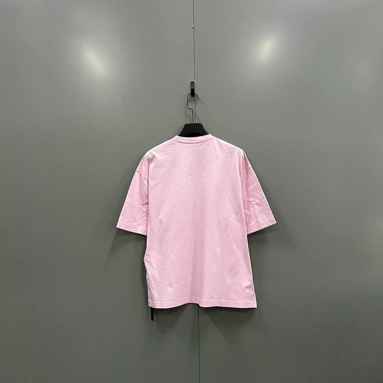 Balenciaga Balenciaga Pink small logo crew-neck short-sleeved Size US S / EU 44-46 / 1 - 2 Thumbnail