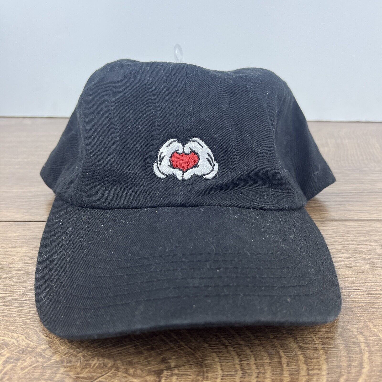 Other Mickey Mouse Hat Heart Love Black Hat Adjustable Adult Size Size ONE SIZE - 2 Thumbnail