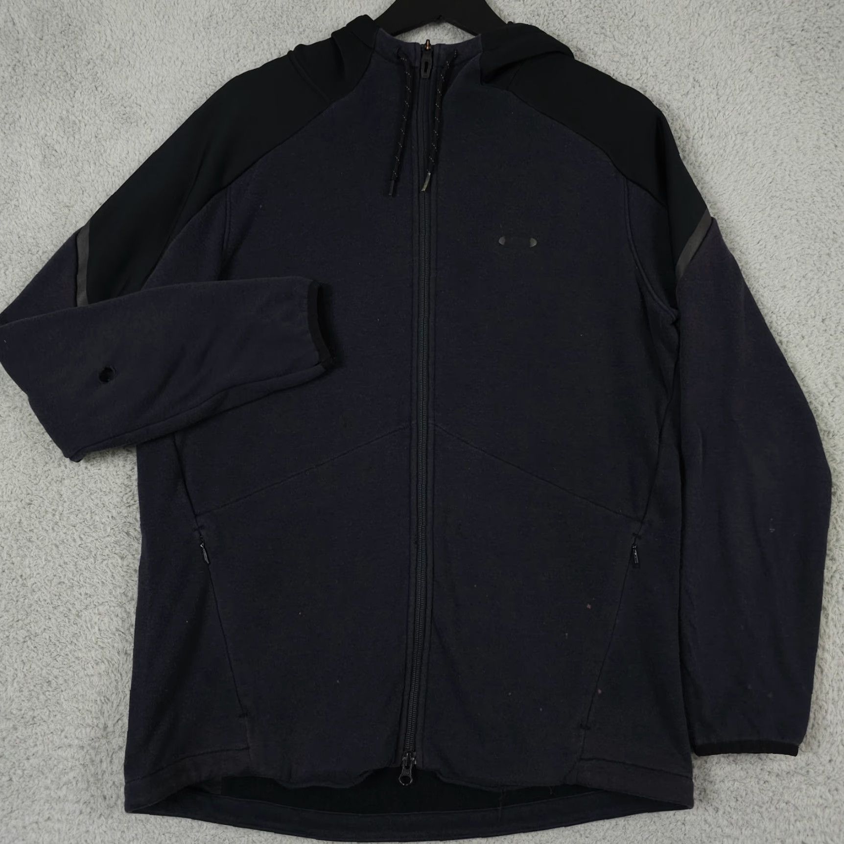 Oakley Oakley Hoodie Mens Medium Faded Black Full Zip Jacket Grunge Distressed Skater Size US M / EU 48-50 / 2 - 2 Thumbnail