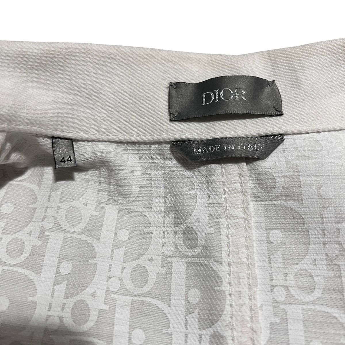 Dior DIOR × Kenny Scharf 2021SS Oblique Lining White Denim Jacket Size US M / EU 48-50 / 2 - 6 Thumbnail