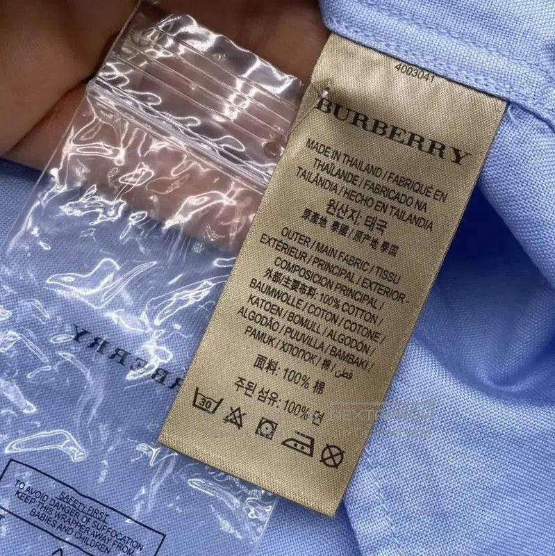 Burberry Burberry Blue Cotton Long Sleeve Shirt XS. Size XS / US 0-2 / IT 36-38 - 5 Thumbnail