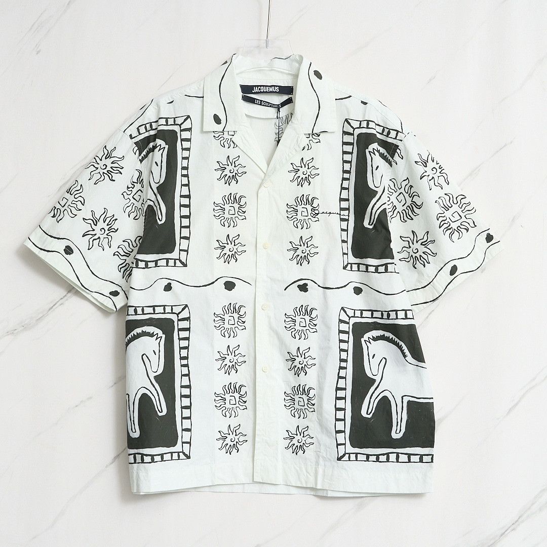 Jacquemus Jacquemus Men's Graffiti Print Shirt Size US M / EU 48-50 / 2 - 1 Thumbnail