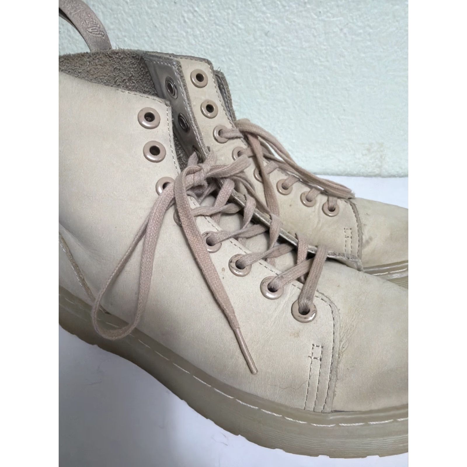 Dr. Martens Dr. Martens Talib Men’s Size 4 Ladies 5 Soft Nubuck Beige Leather Boots Stains Size US 5 / EU 37 - 4 Thumbnail