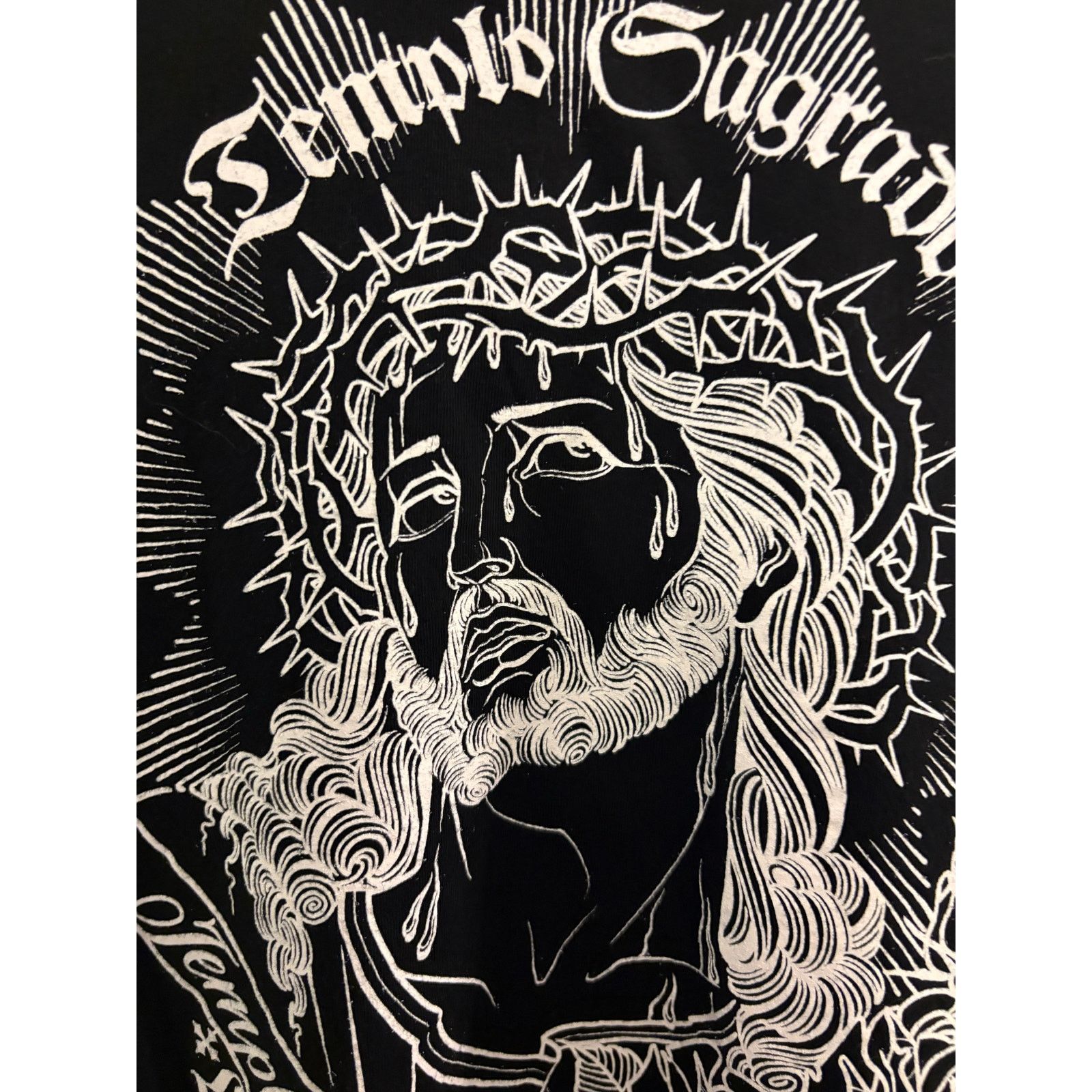 Canvas Canvas Black and White Jesus T-shirt Size XL Size US XL / EU 56 / 4 - 3 Thumbnail