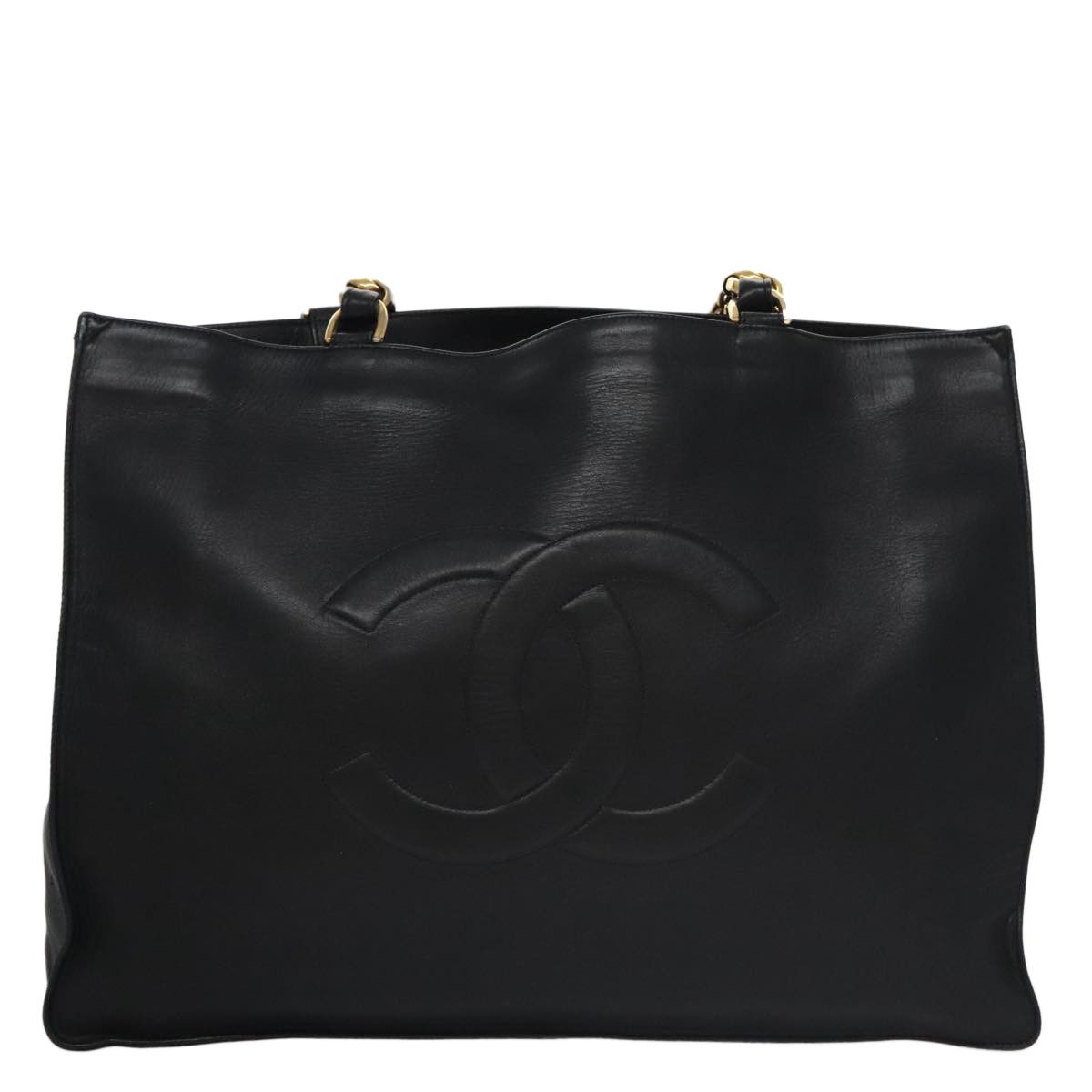 Chanel Cc Black Leather Tote Bag (Pre-Owned) Size ONE SIZE - 1 Thumbnail