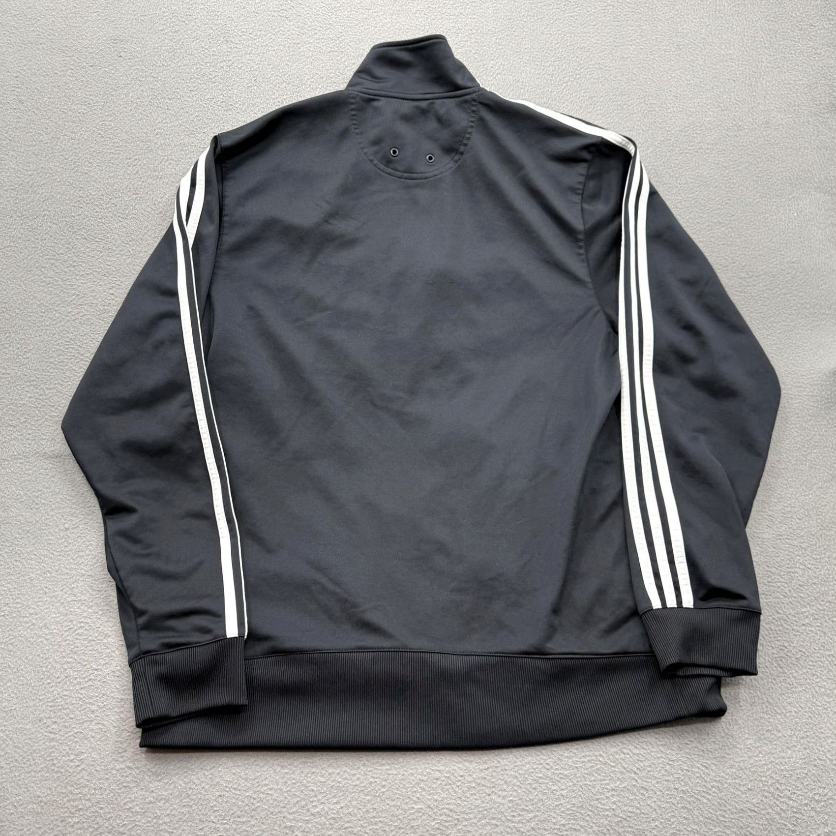 Adidas Adidas Track Jacket Mens Large Black White 3-Stripes Full Zip Athletic Training Jacket Mens L Black White 3-Stripes Full Zip Pockets fleece-free Size US L / EU 52-54 / 3 - 2 Thumbnail