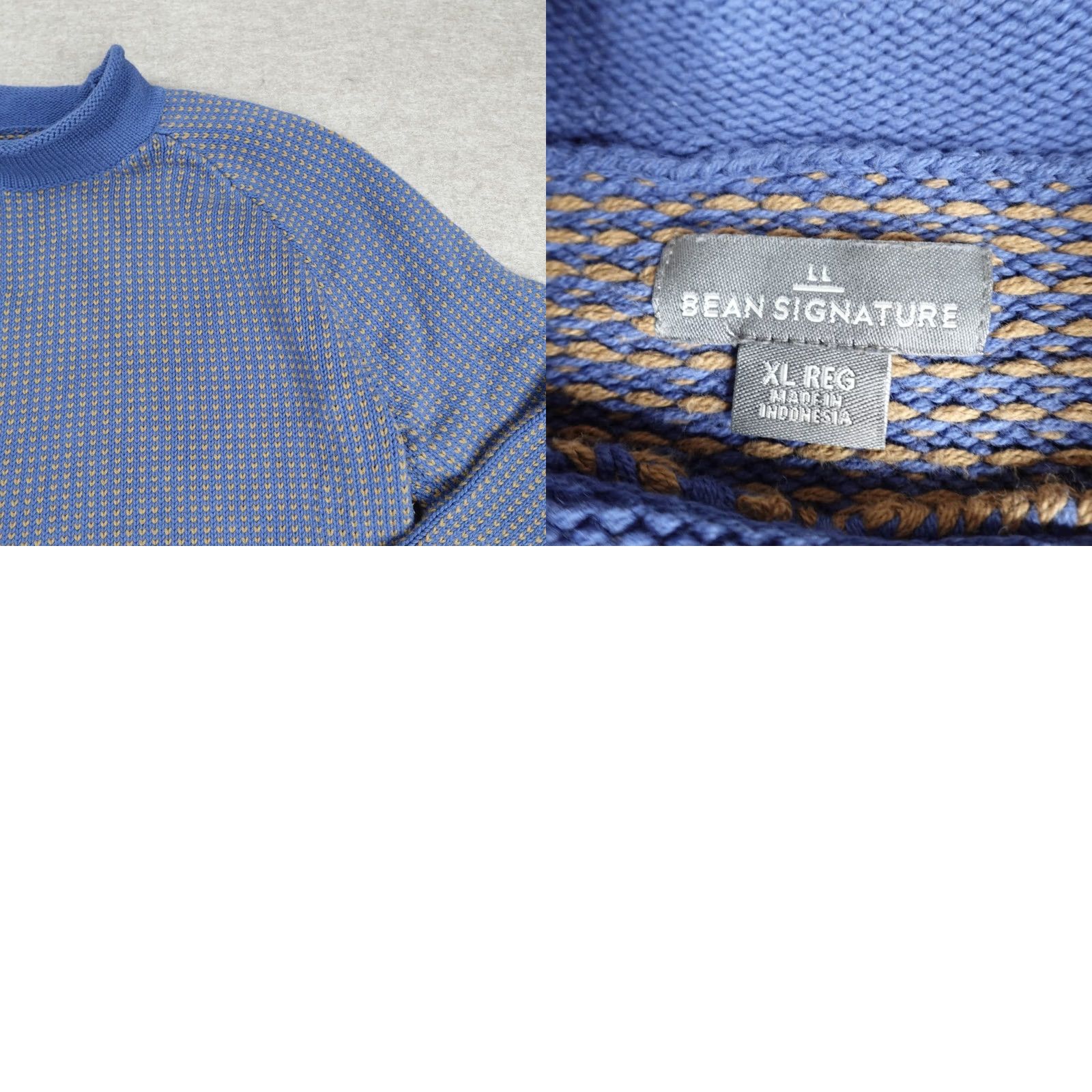 Vintage L.L. Bean Mens Sweater XL Blue Roll Neck 100% Organic Cotton Raglan Size US M / EU 48-50 / 2 - 8 Thumbnail