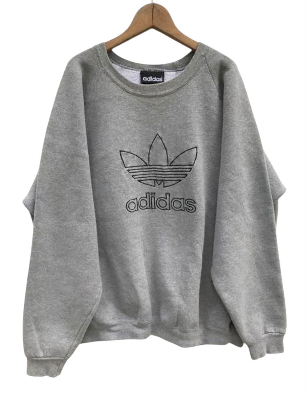 Adidas Adidas Big Logo Sweatshirt Vintage Streetwear Made in Usa Size US XL / EU 56 / 4 - 1 Thumbnail