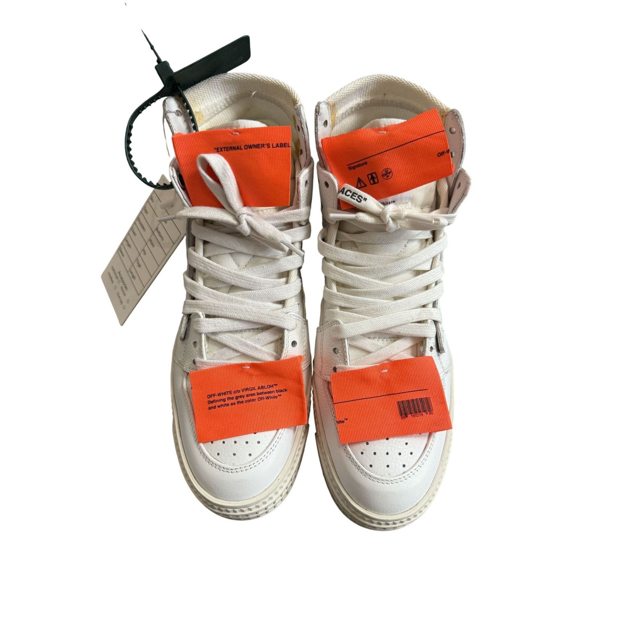 Off-White Off-White Cup Sole 3.0 High-Top Sneakers White/Orange EU 38 Size US 8 / IT 38 - 1 Thumbnail