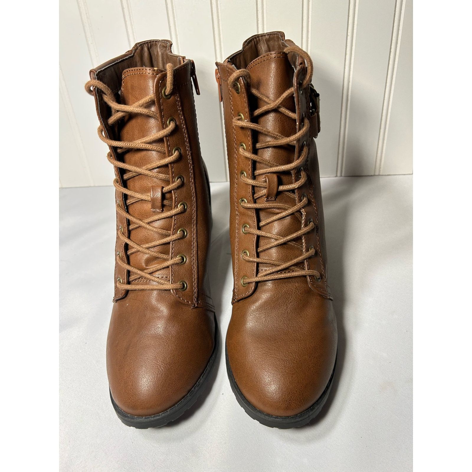 Other BRASH NWOT Brown Casual Boots Ankle High Side Zip Size 11 Size US 11 / IT 41 - 3 Thumbnail