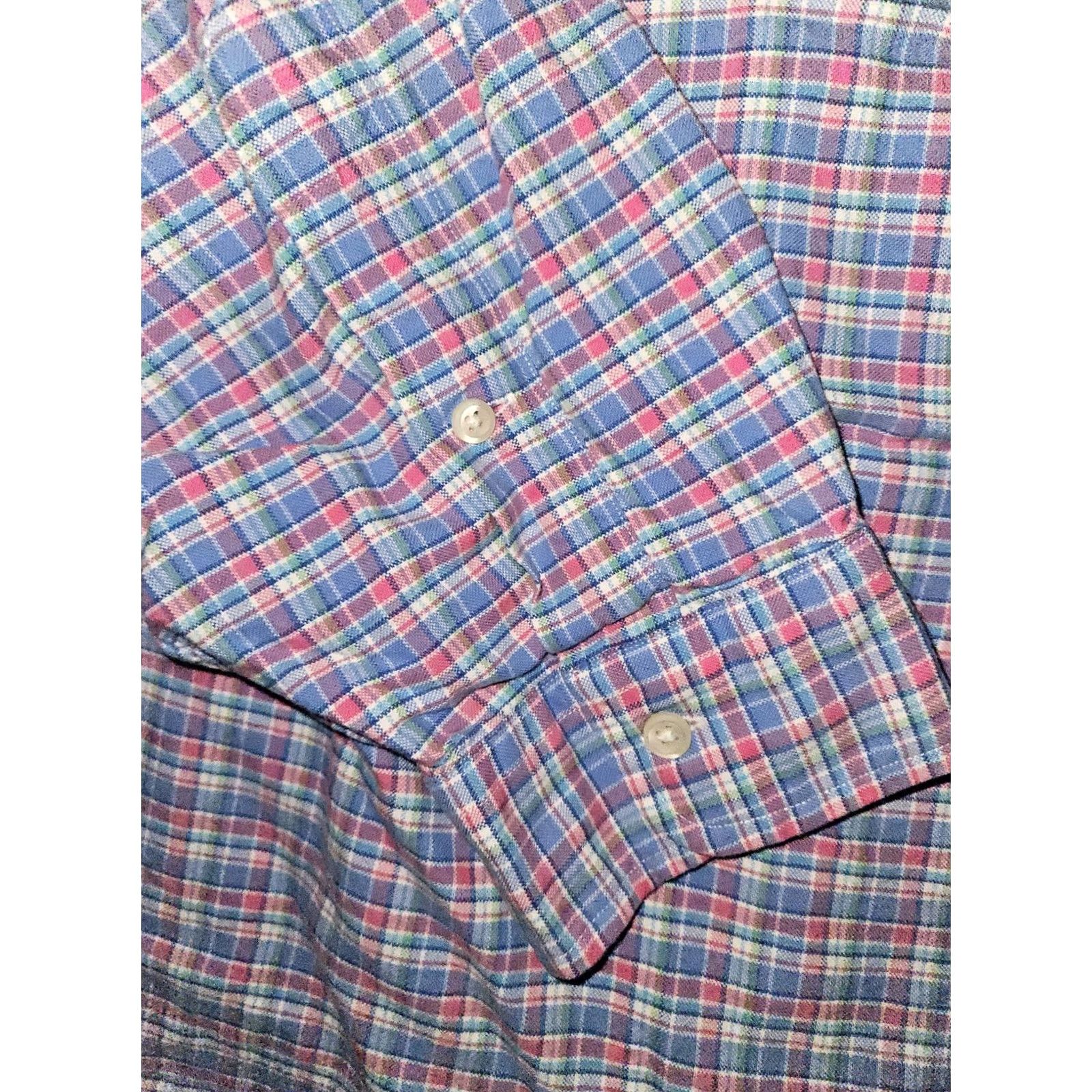 Ralph Lauren Ralph Lauren Button-Down Shirt Men 4XLT Plaid Long Sleeve Preppy Workwear Multicolor Embroidered Button-Up 64in Chest Big & Tall Mens Size US XXL / EU 58 / 5 - 6 Thumbnail