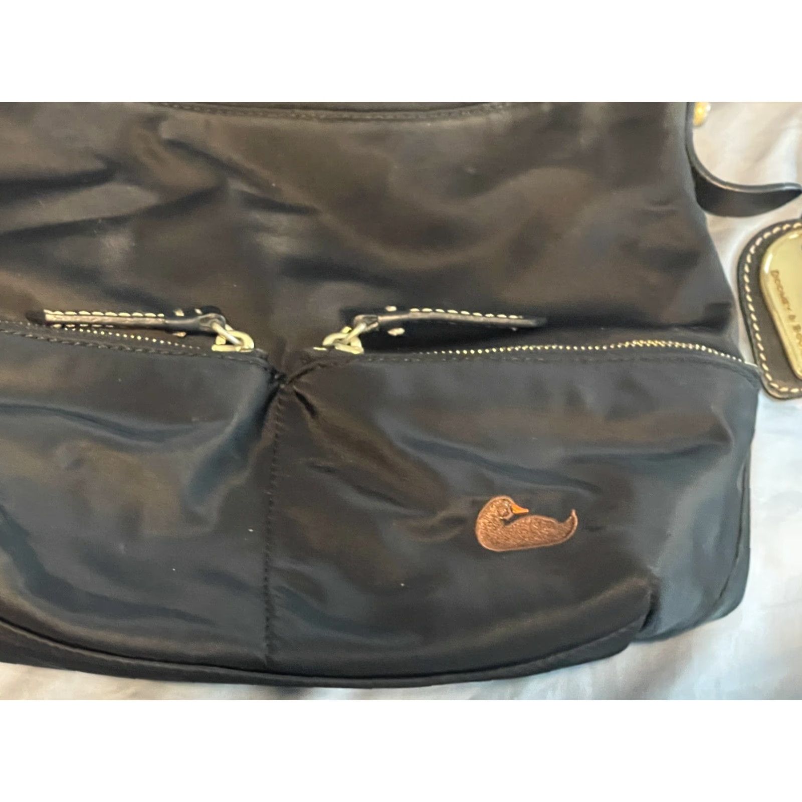 Dooney & Bourke DOONEY & BOURKE Shoulder Bag Nylon Black Leather trim Pink lining Women Medium Bag Size ONE SIZE - 2 Thumbnail