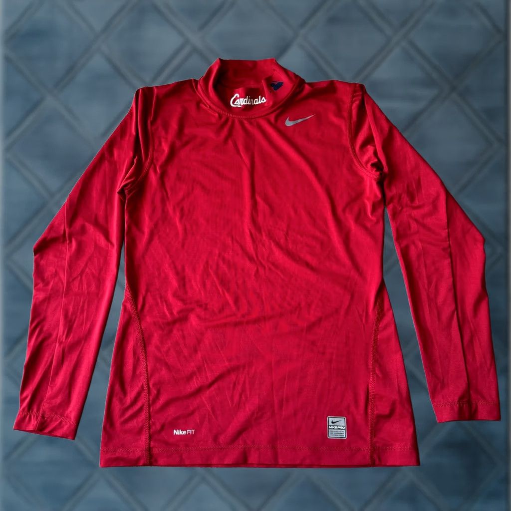 Nike Nike Team Shirt Mens Small Red Pro Athletic Top Fit Dry Baseball Size US S / EU 44-46 / 1 - 1 Thumbnail
