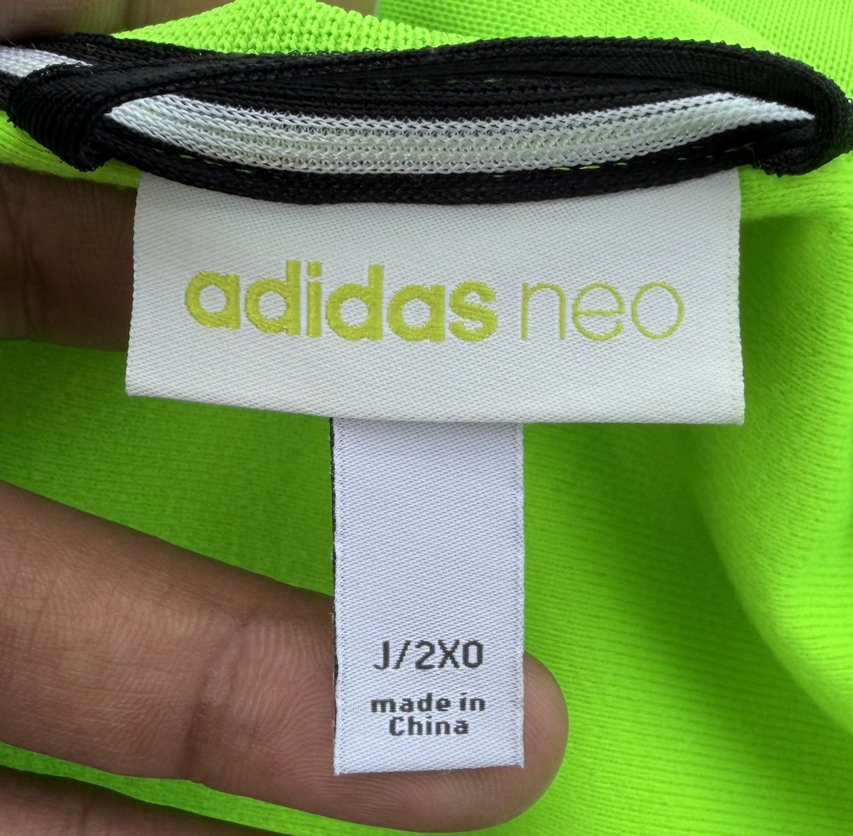 Adidas Adidas Neo Track Jacket Neon Green Black White Sport Jacket Size US M / EU 48-50 / 2 - 11 Thumbnail