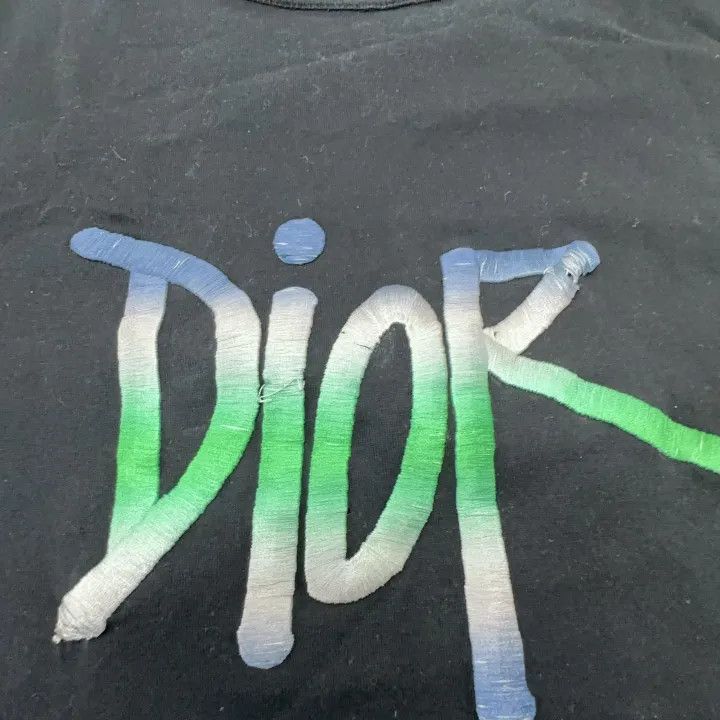 Dior Dior Dior Gradient Color Embroidered T-Shirt for Men 0079- Size US L / EU 52-54 / 3 - 6 Thumbnail