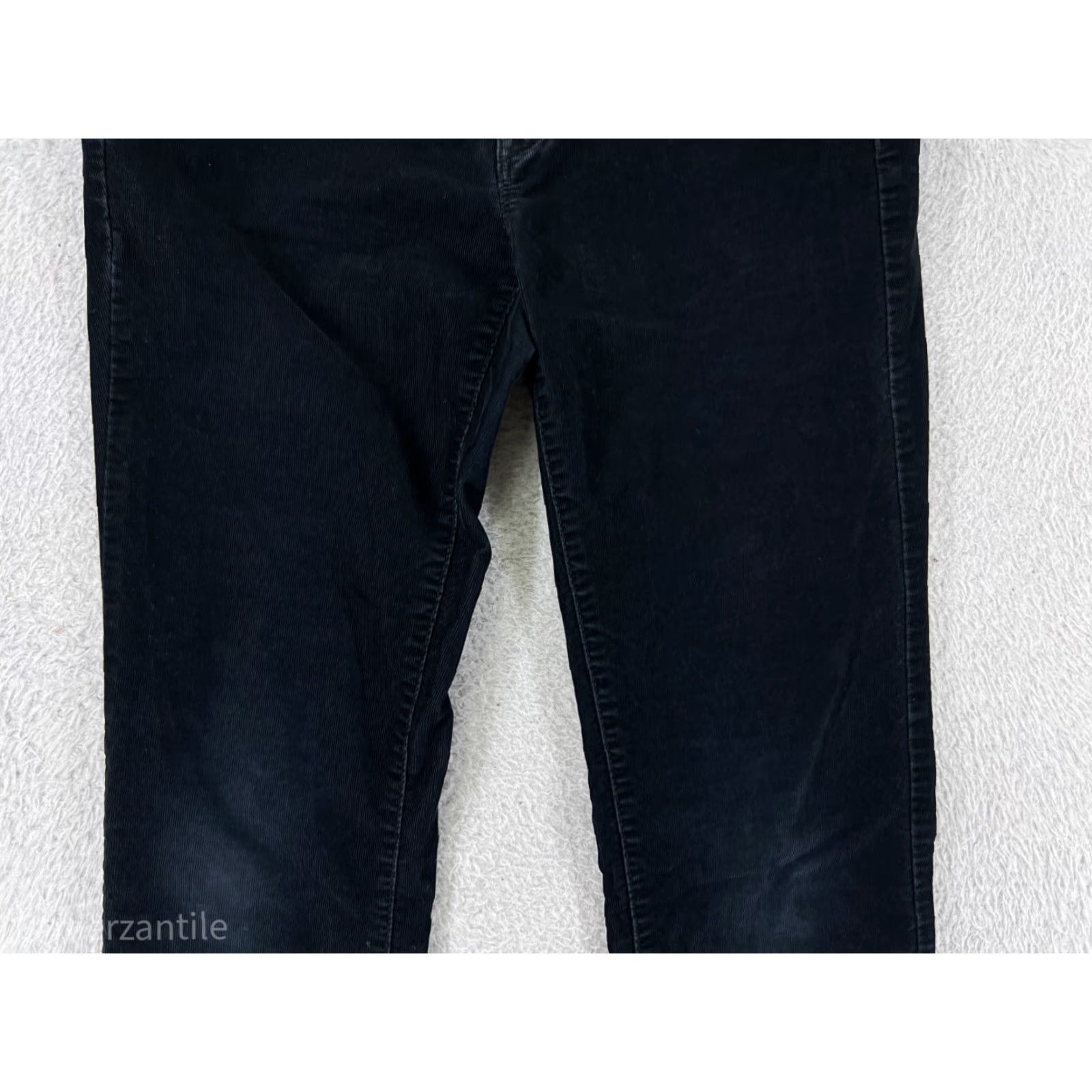 Ann Taylor Ann Taylor LOFT Pants Womens 1P Black Corduroy Straight Low Rise Petite 29W 27in Inseam Men? Women. Size 25" / US 0 / IT 36 - 7 Thumbnail