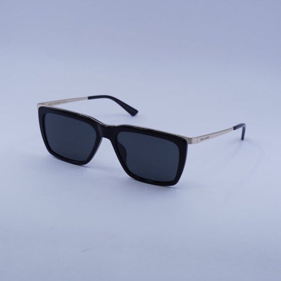 Saint Laurent Paris Saint Laurent SL 765 001 Sunglasses Black/Gold Square Frame Size ONE SIZE - 5 Thumbnail