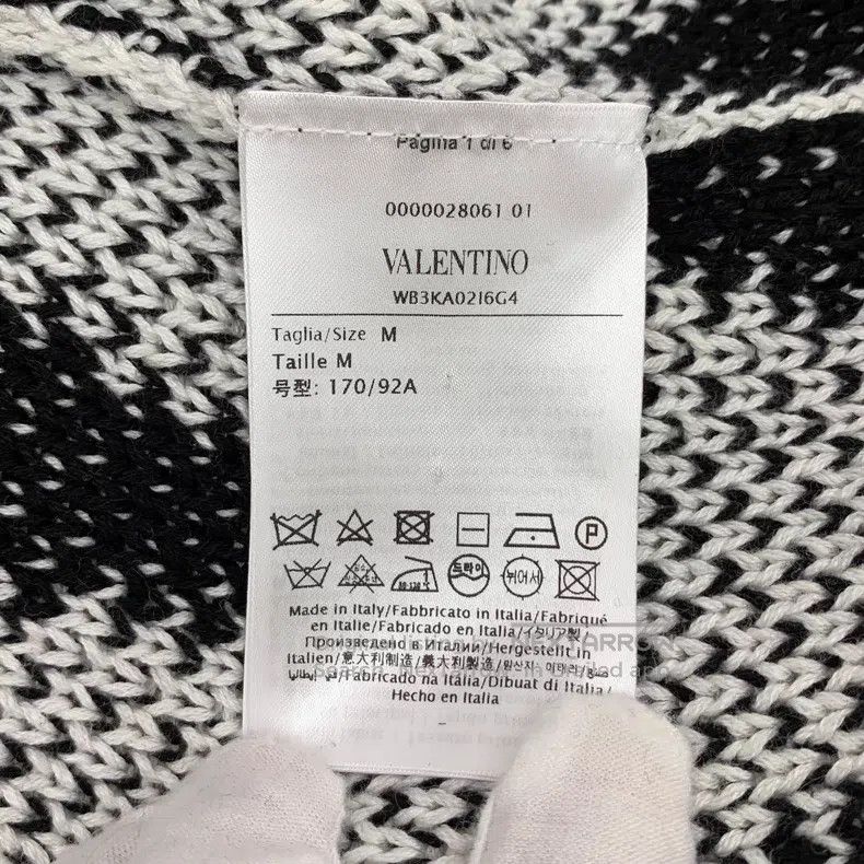 Valentino Valentino Black letter intarsia cotton knitted cardigan Size M / US 6-8 / IT 42-44 - 6 Thumbnail