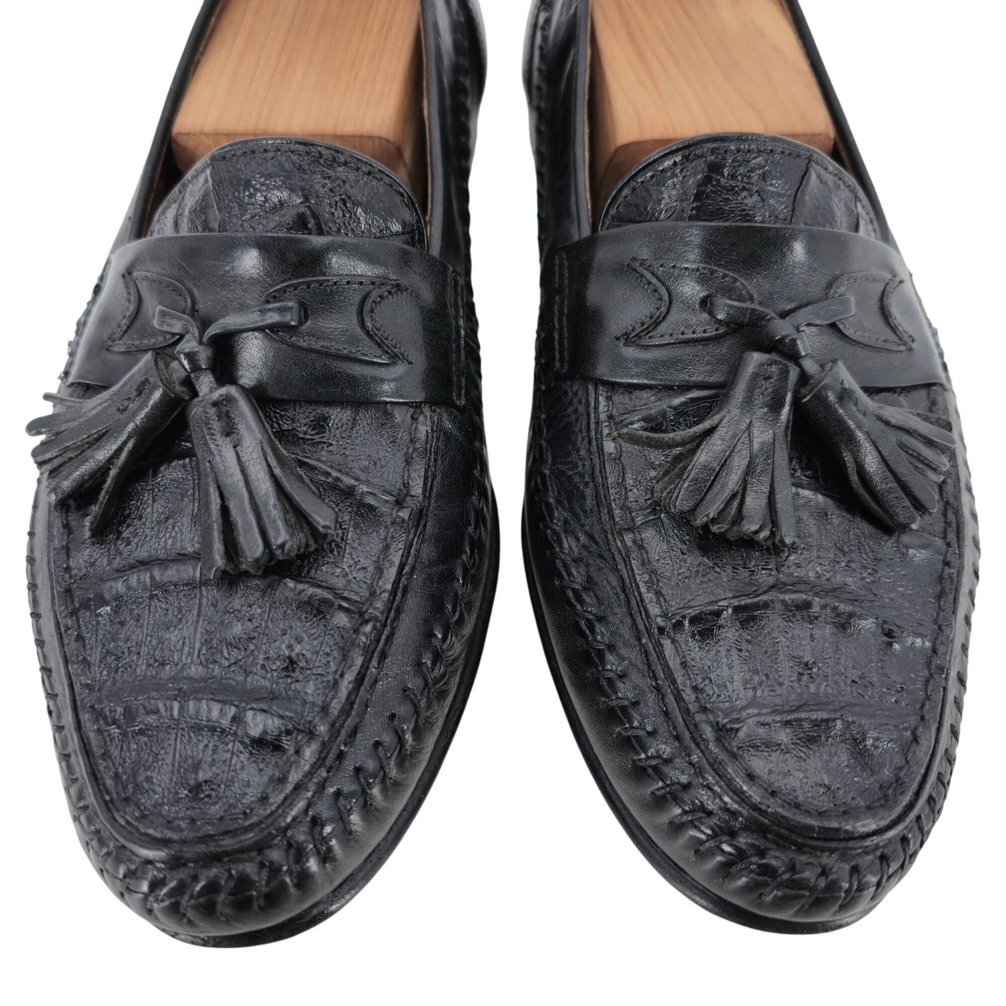 Bruno Magli Vintage Crocodile Italy Handmade Bruno Magli Mens 8M Exotic Size US 8 / EU 41 - 2 Thumbnail