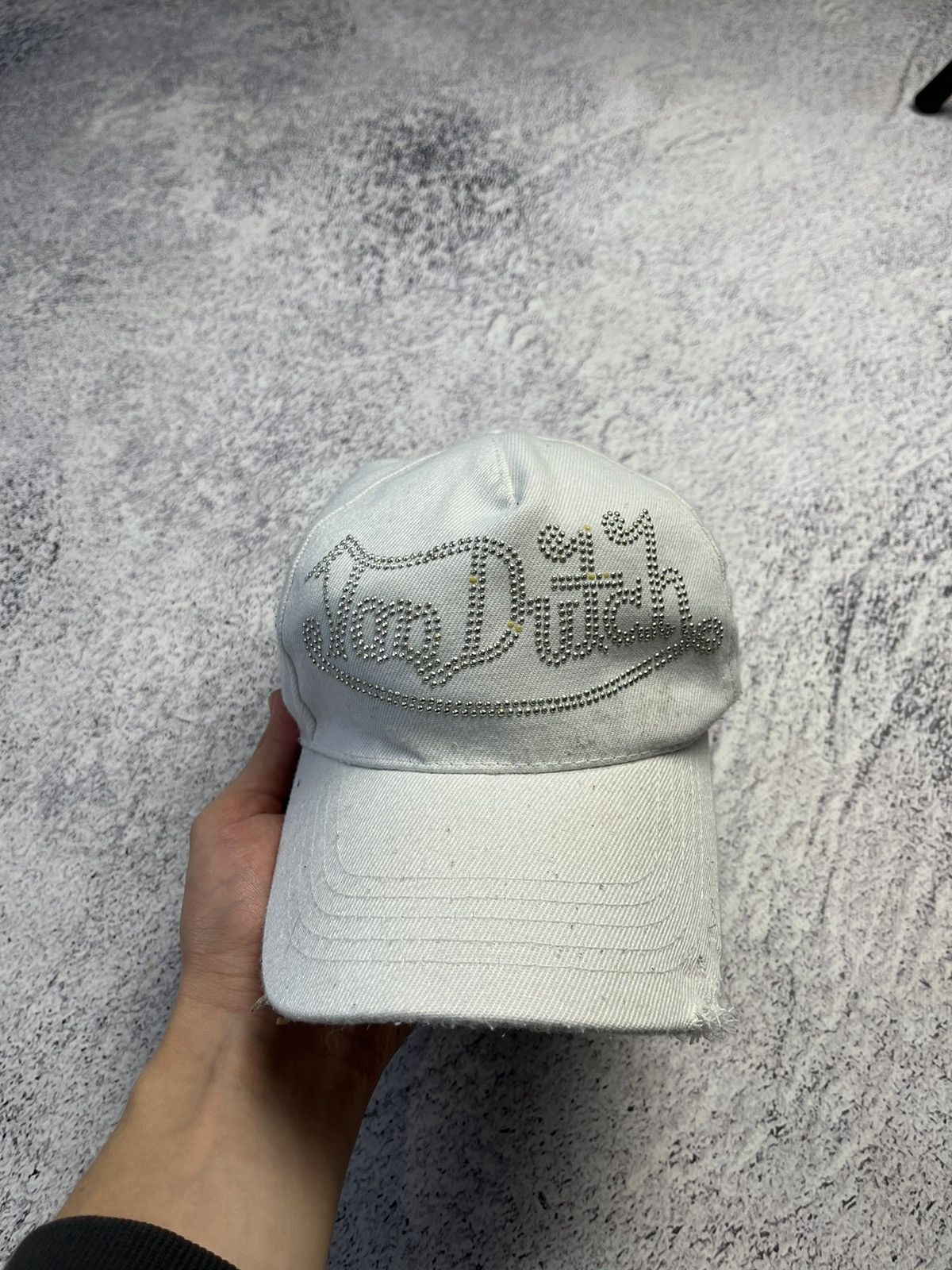 Other Vintage Von Dutch White Denim Hat Celebrity Worn Size ONE SIZE - 5 Thumbnail