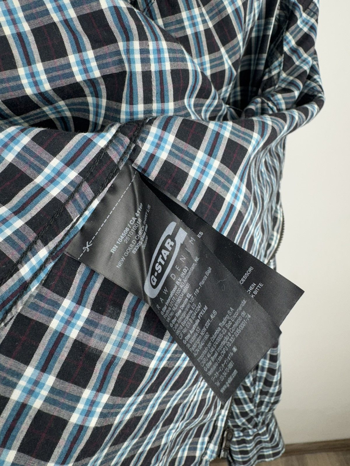 G-Star × Vintage Men’s Vintage G-Star Raw New Gould Check Long Sleeve Shirt Size US S / EU 44-46 / 1 - 9 Thumbnail