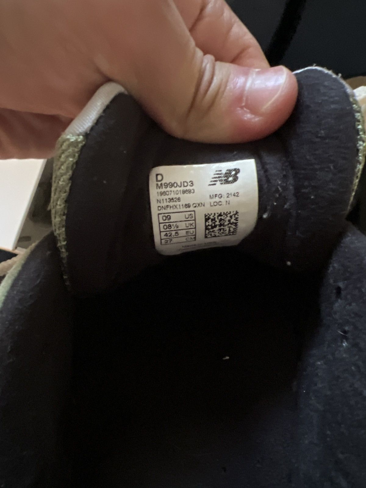 JJJJound × New Balance Jjjjound NB 990v3 Olive Size US 9 / EU 42 - 7 Thumbnail