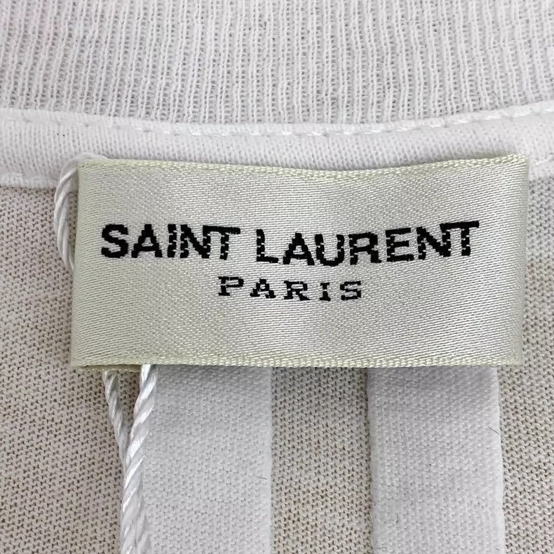 Saint Laurent Paris Saint Laurent White Star Print T-Shirt-2507 Size US M / EU 48-50 / 2 - 3 Thumbnail