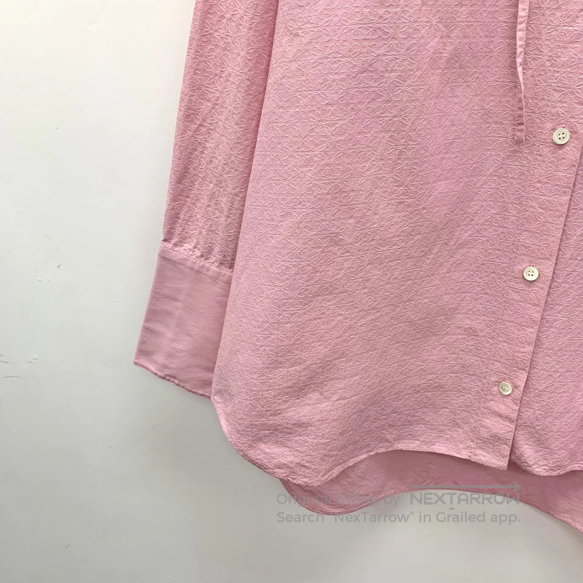Loewe Loewe Pink logo dark pattern full print cotton hooded draw Size XXS / US 00 / IT 34 - 4 Thumbnail