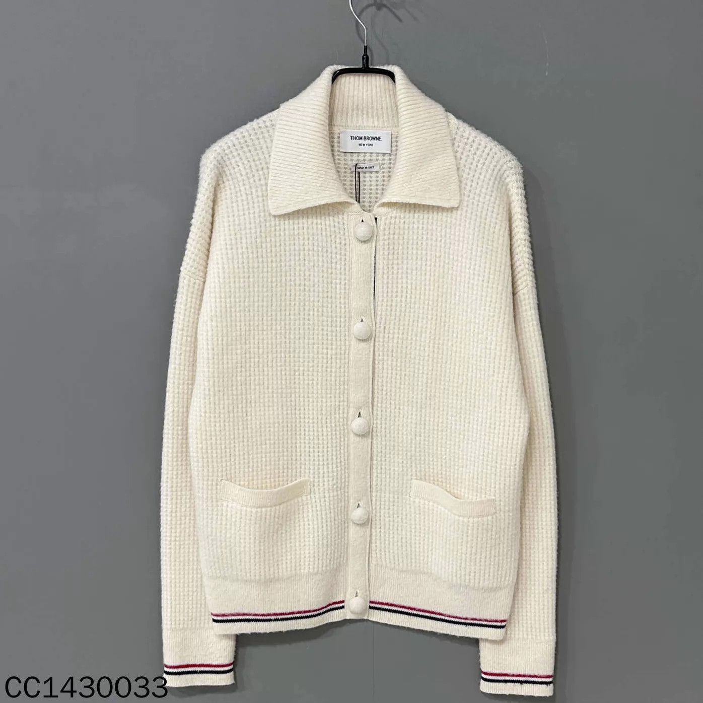 Thom Browne Thom Browne Waffle Stripe Wool Jacket 99 New 40 Size S / US 4 / IT 40 - 1 Thumbnail