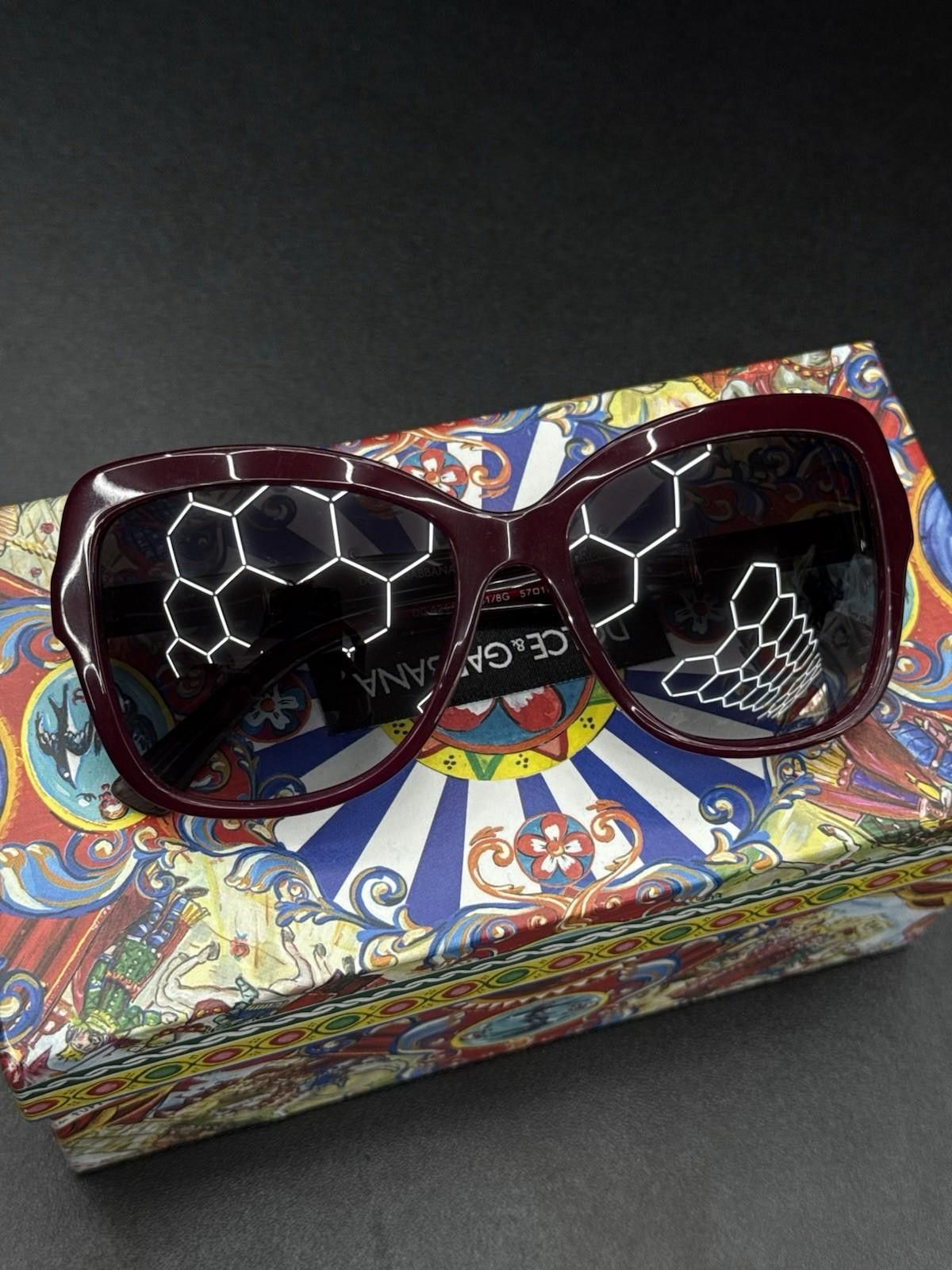 Dolce & Gabbana Dolce Gabbana Sunglasses DG Burgundy with Case Women’s Size ONE SIZE - 11 Thumbnail