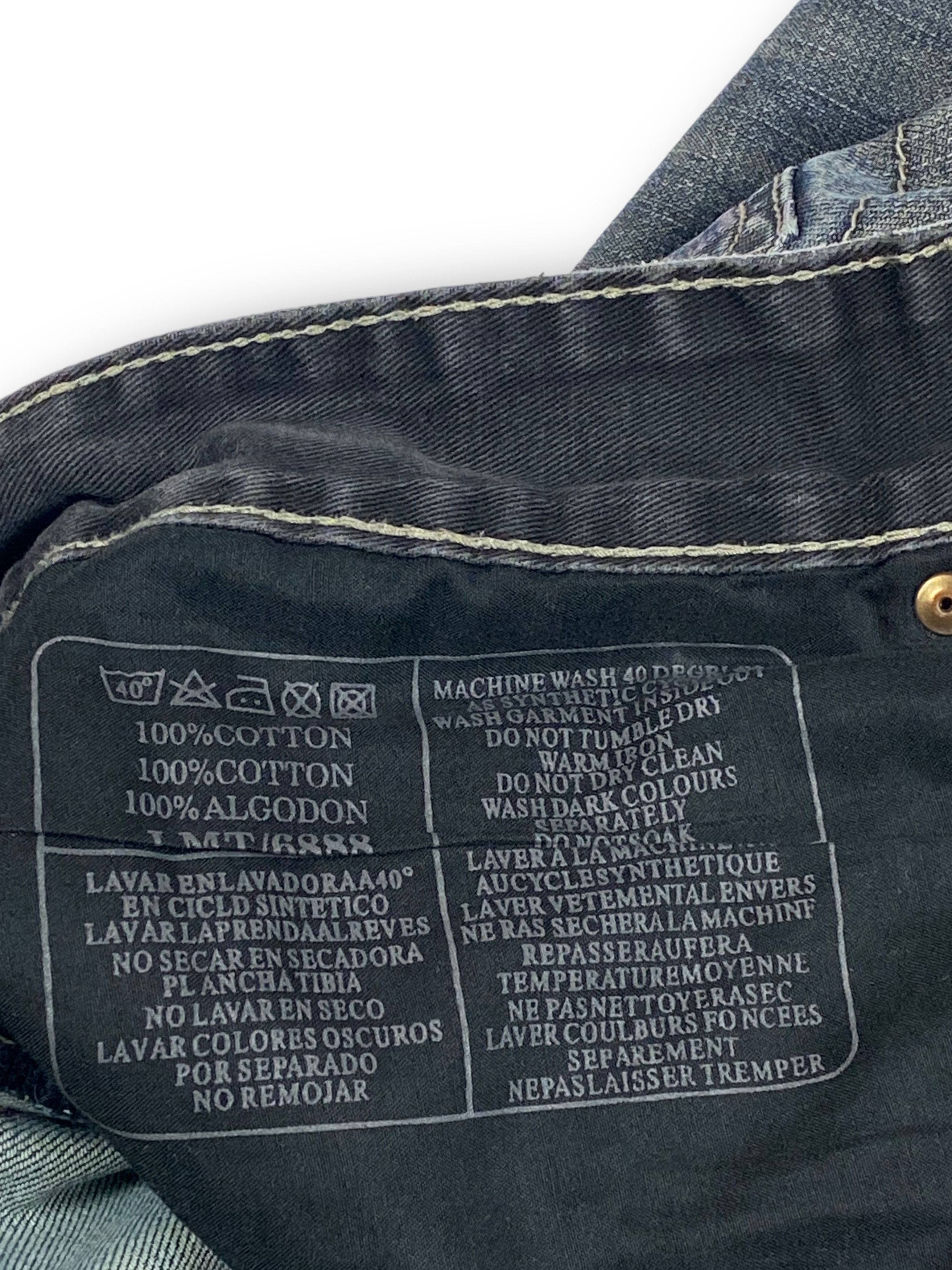 Lambretta Vintage LAMBRETTA Grey Washed Bootcut Distressed Jeans M753 Size US 34 / EU 50 - 13 Thumbnail