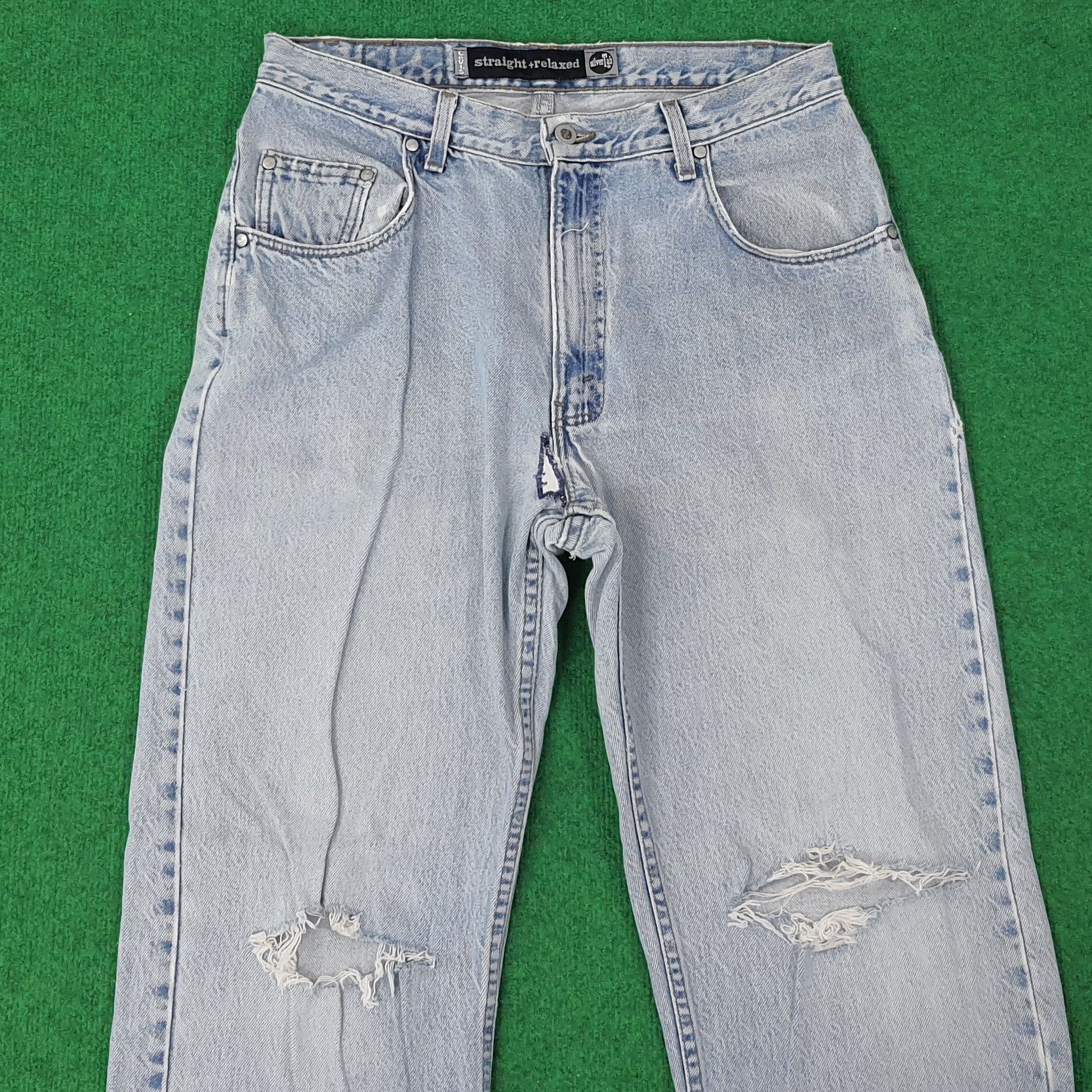 Levi's Vintage Levi's Silver Tab Straight Fit Jeans C244N23 Size US 33 - 2 Thumbnail