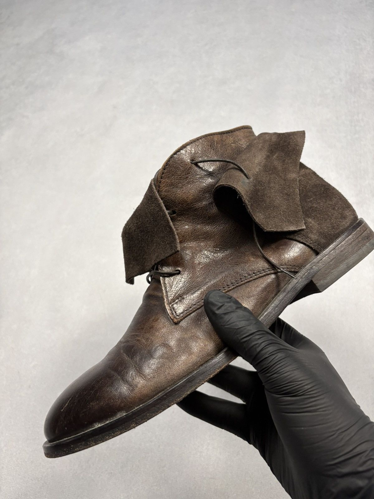 MoMA MOMA Brown Distressed Leather Ankle Boots Italy Japanese 41 Size US 8 / EU 41 - 18 Thumbnail