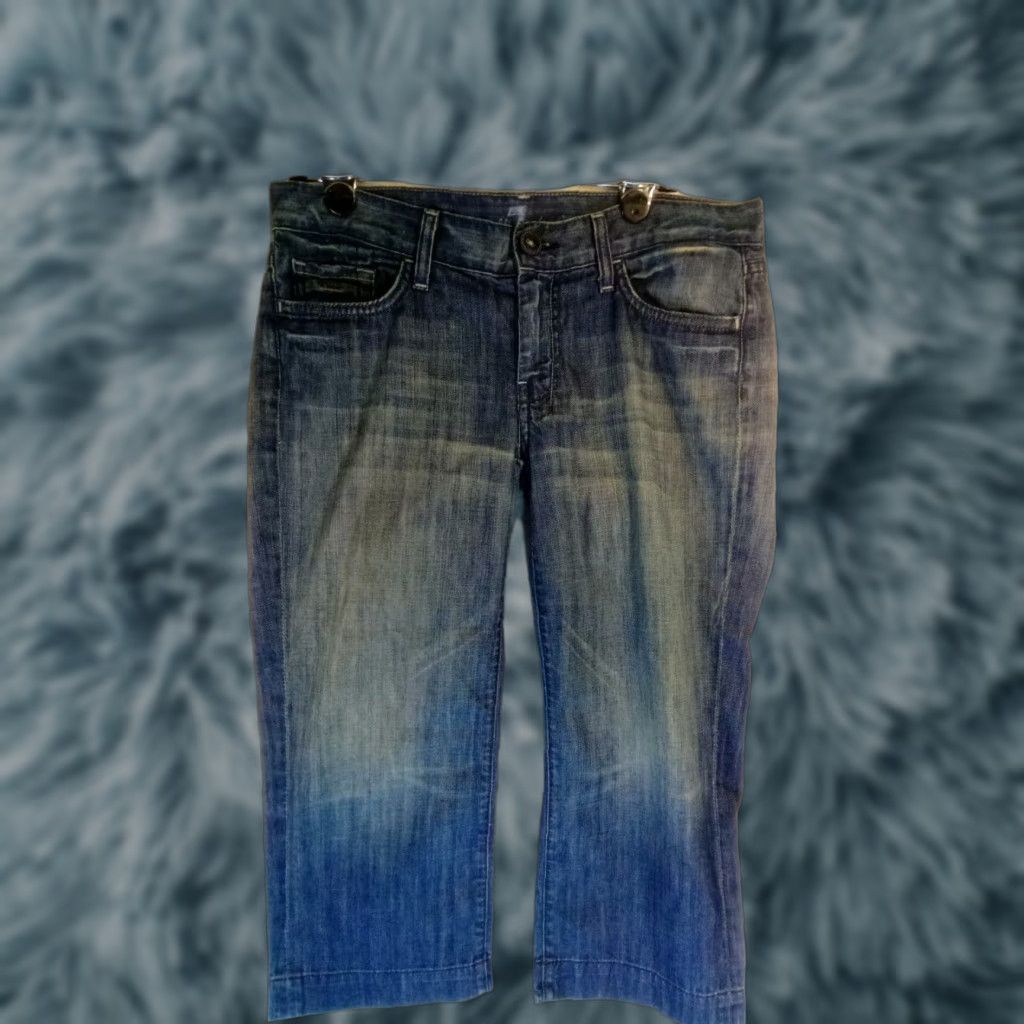 7 For All Mankind 7 For All Mankind Capri Pants Women Denim Blue 28 Waist 34" Zip Button 5-Pocket Regular Capris Vintage? No 90s? (avoid) Size 28" / US 6 / IT 42 - 1 Thumbnail