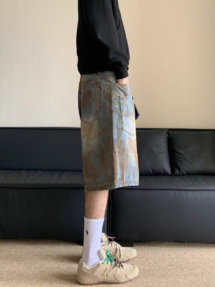 Japanese Brand × Vintage Vintage Camouflage Workwear Casual Wide Leg Denim Shorts Size US 32 / EU 48 - 4 Thumbnail