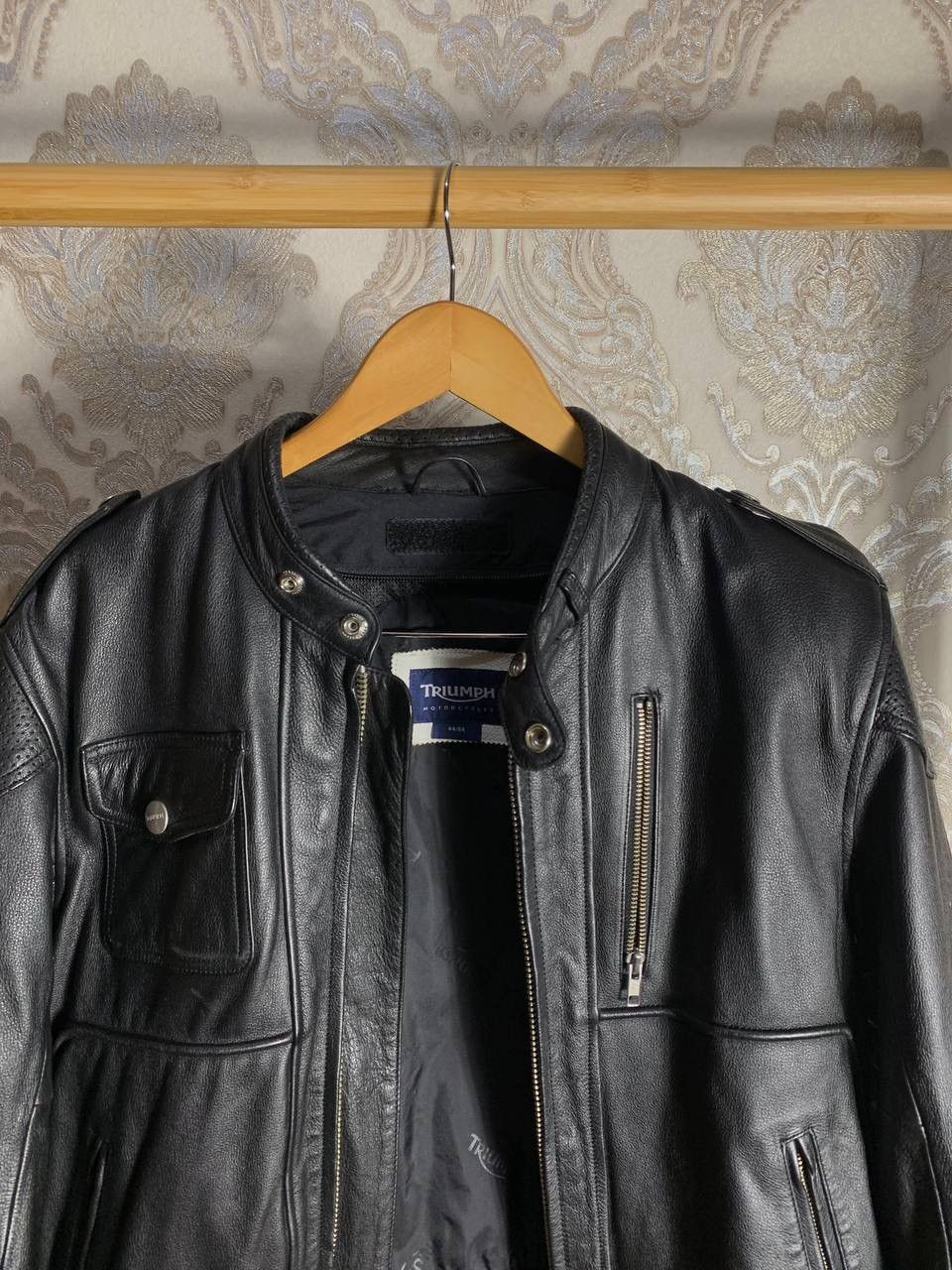Harley Davidson × Vintage VERY RARE TRIUMPH LEATHER JACKET MOTOR CYCLES JAPAN STYLE Size US M / EU 48-50 / 2 - 3 Thumbnail