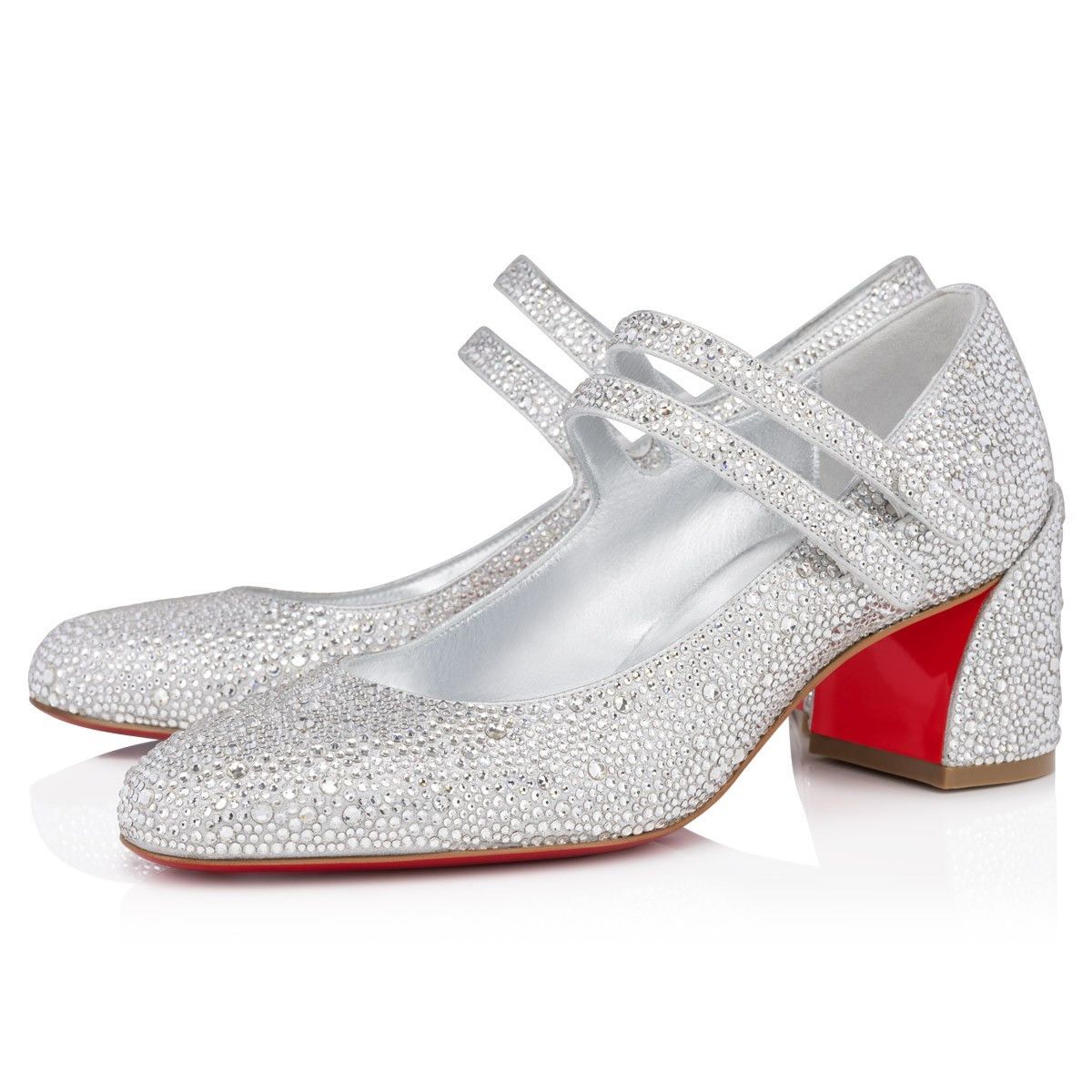 Christian Louboutin o1w1db10425 Mules in Silver Size US 6 / IT 36 - 2 Thumbnail