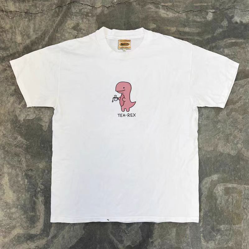Japanese Brand × Vintage Dinosaur pattern casual retro white t-shirt Size US L / EU 52-54 / 3 - 1 Thumbnail