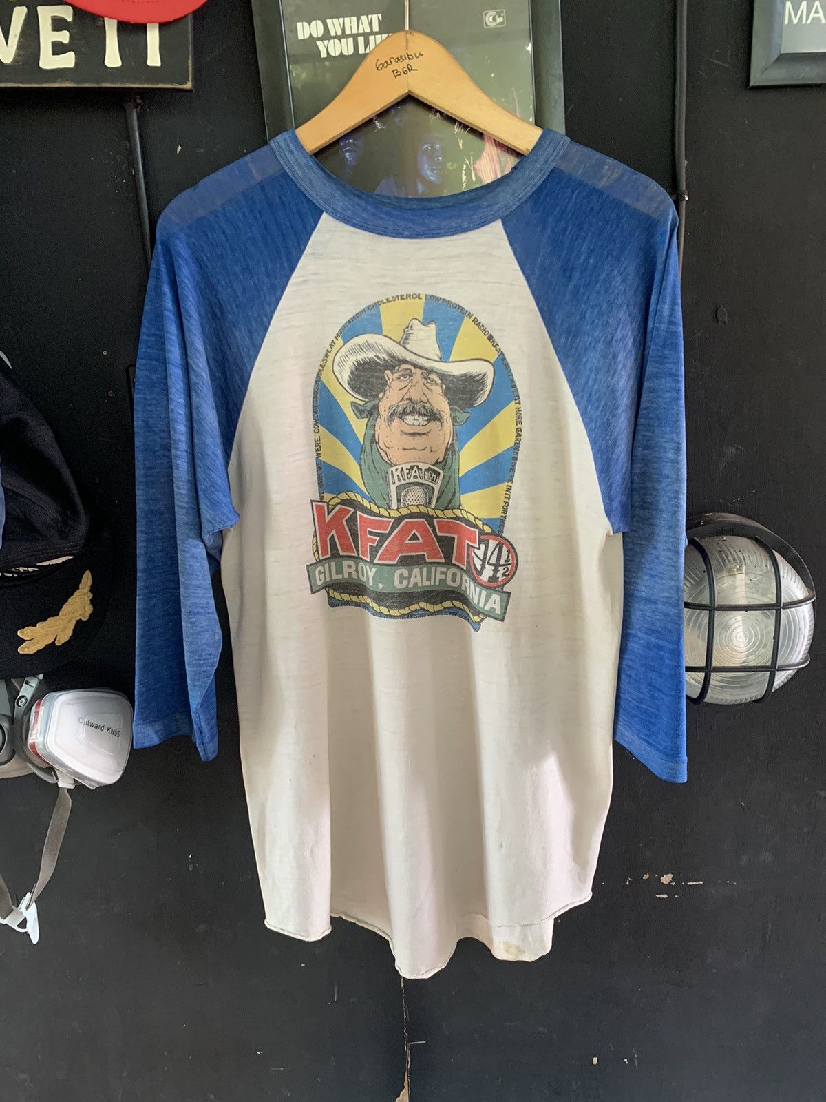 Vintage Vintage KFAT FM radio raglan tees Size US L / EU 52-54 / 3 - 1 Thumbnail