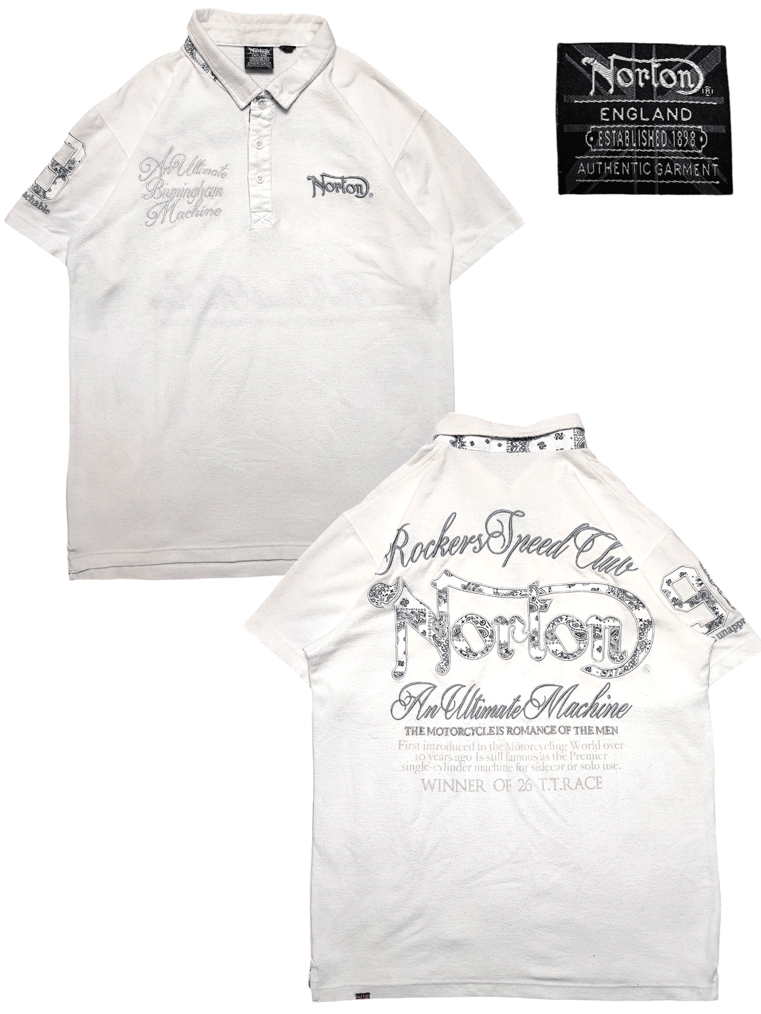 Japanese Brand × Norton Vintage Norton Embroidery Tshirt XL Size US XL / EU 56 / 4 - 1 Thumbnail