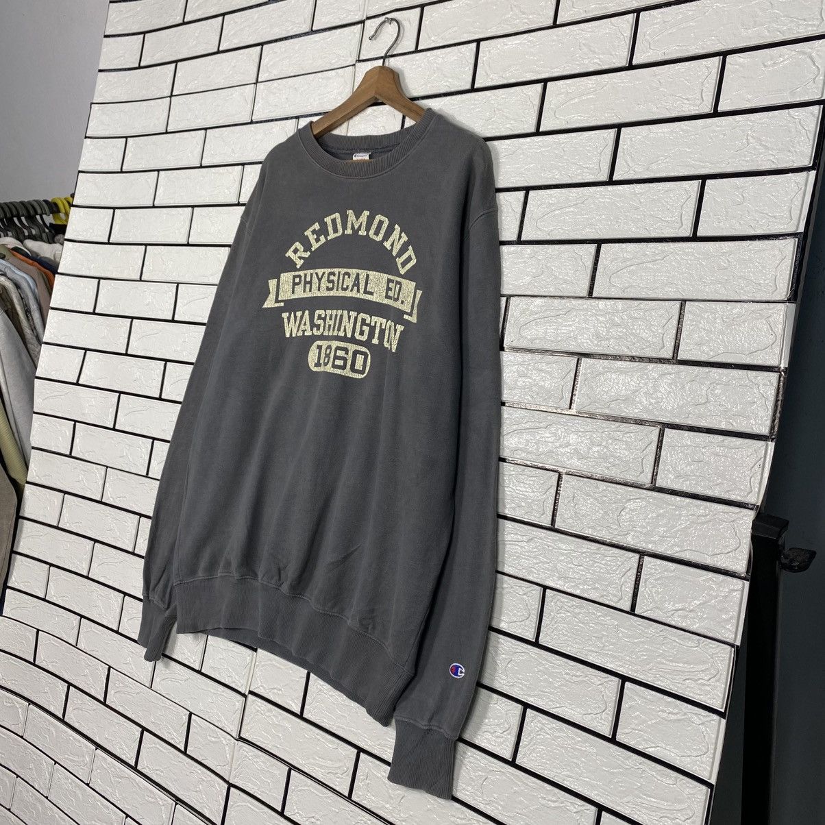Japanese Brand 📌Vintage Sweatshirt Champion Big Log Spell Out Size US XL / EU 56 / 4 - 3 Thumbnail