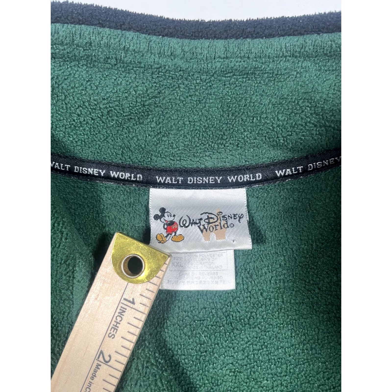 Disney Disney Walt Disney World Mickey Fleece Jacket Mens 2XL Green 1/4 Zip Pullover Size US XXL / EU 58 / 5 - 3 Thumbnail