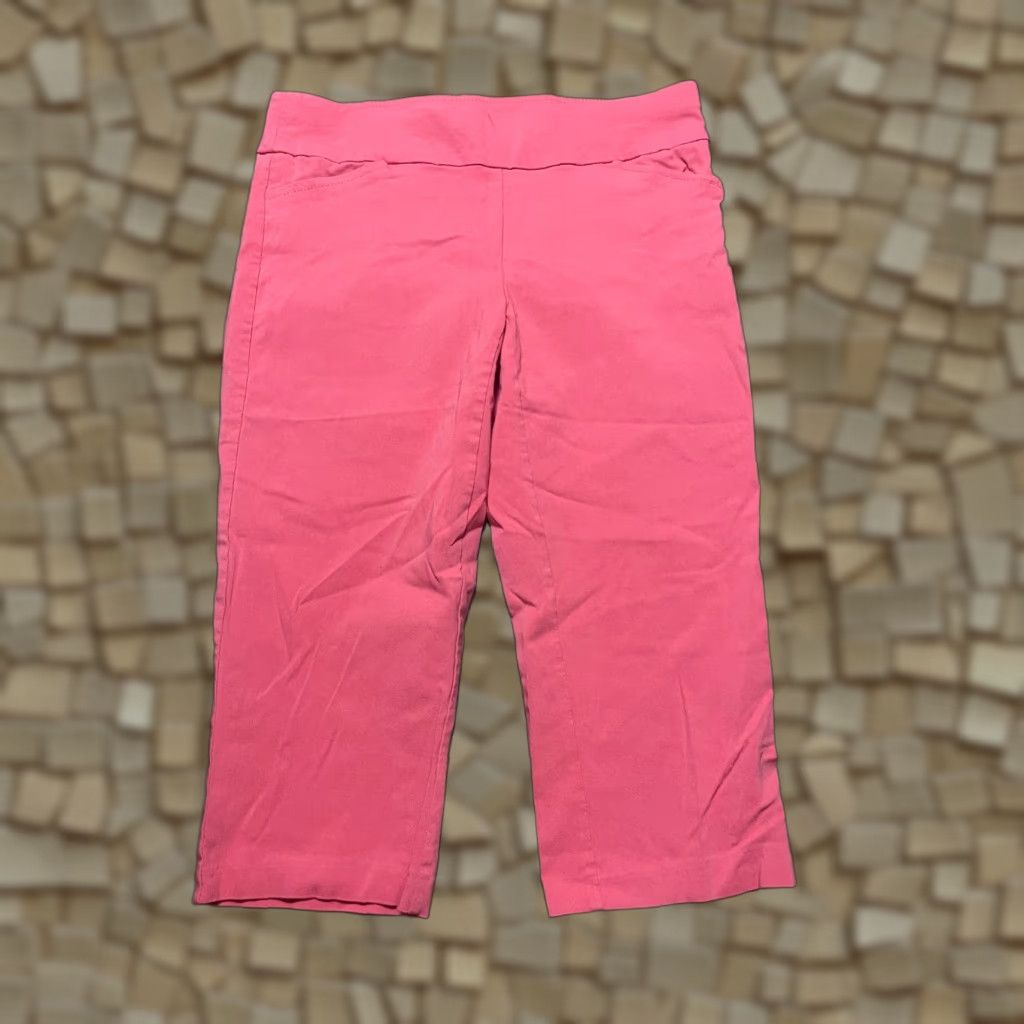 Vintage VINTAGE? No — Christopher & Banks Pants Women's 6 Orange Capris Pull On Signature Slimming Slim Capri Casual Straight Inseam 17 Linen? Size 28" / US 6 / IT 42 - 1 Thumbnail