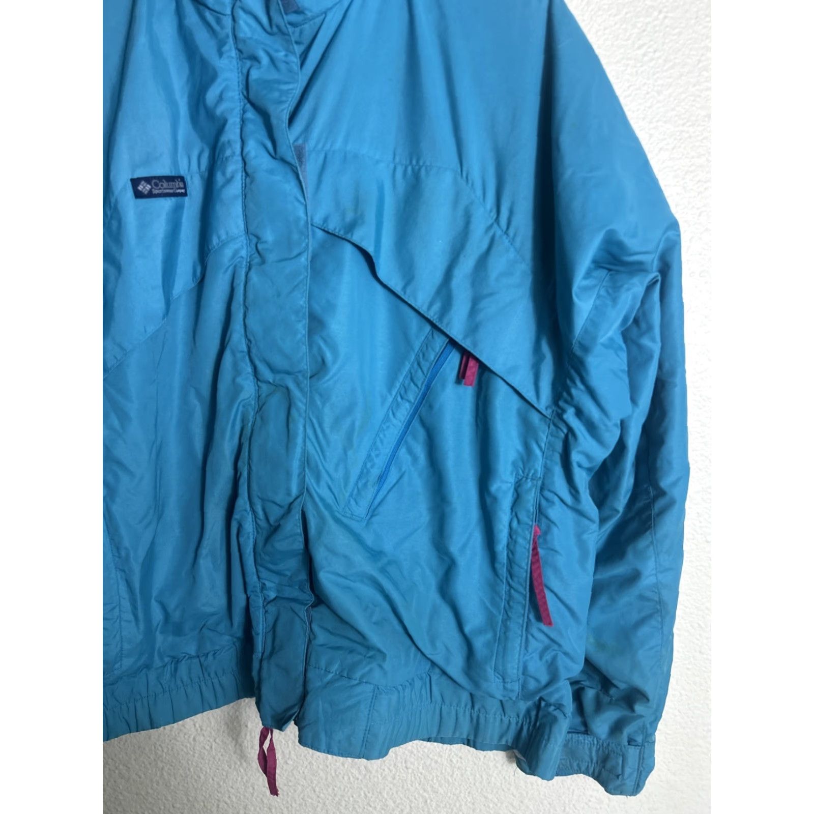 Altea VINTAGE Columbia Women’s Jacket Teal Blue Full Zip Nylon L Size Women Size L / US 10 / IT 46 - 4 Thumbnail