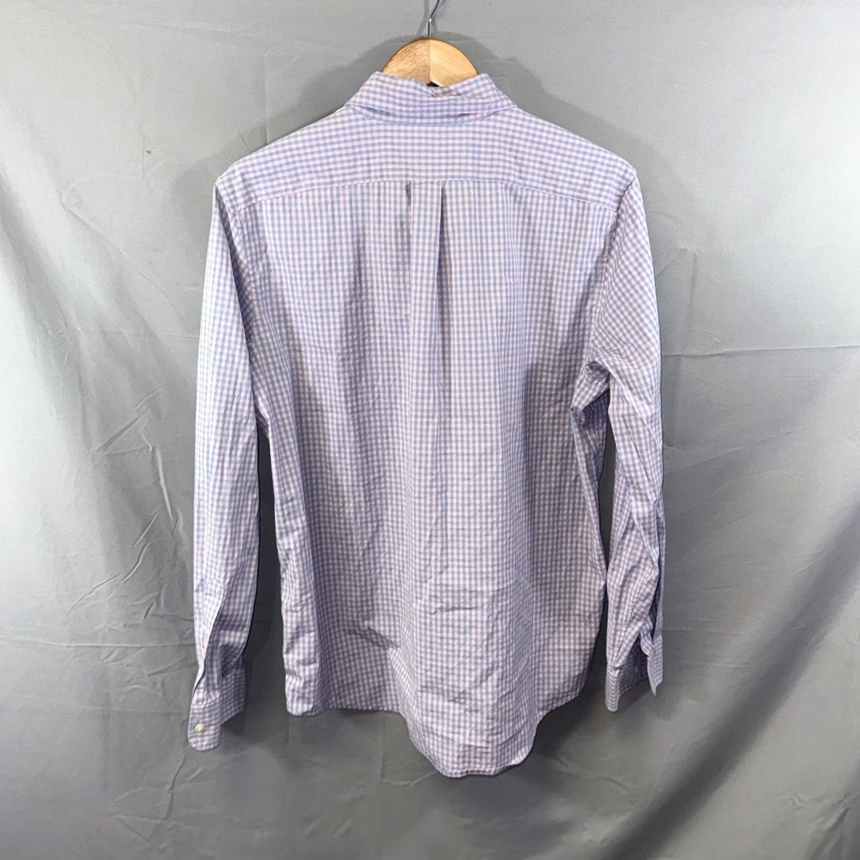 Vineyard Vines Vineyard Vines Shirt Mens Large Blue Pink Gingham Check Slim Fit Tucker Stretch Size US L / EU 52-54 / 3 - 2 Thumbnail