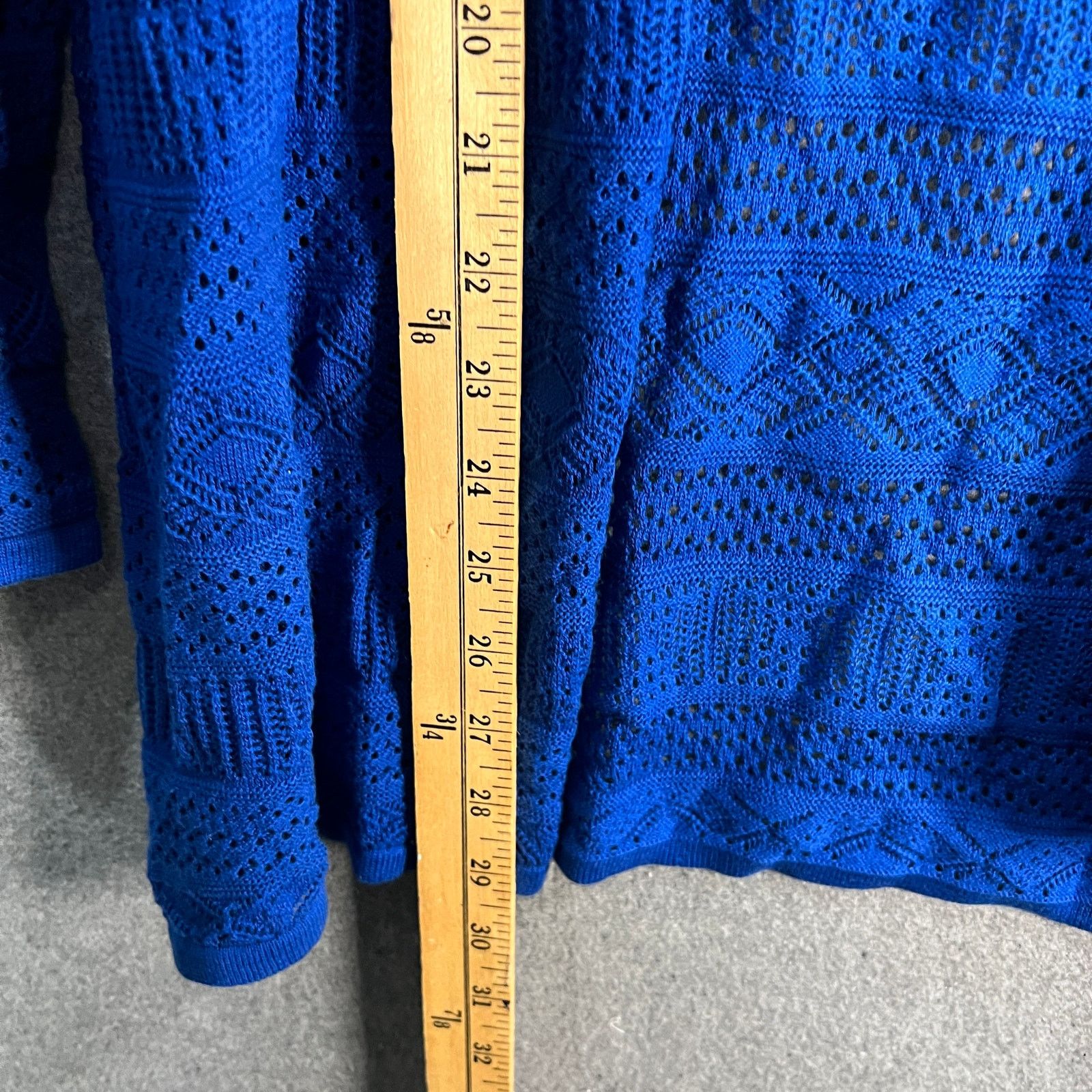 Other Joan Rivers Crochet Stripe Open Front Cardigan Summer Size M / US 6-8 / IT 42-44 - 4 Thumbnail
